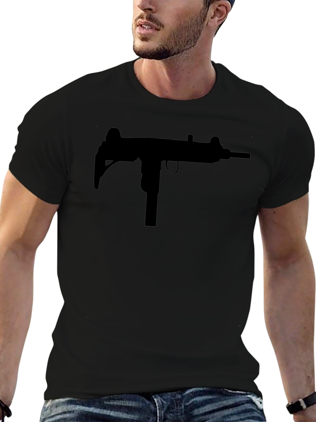 Black Uzi Silhouette Tee