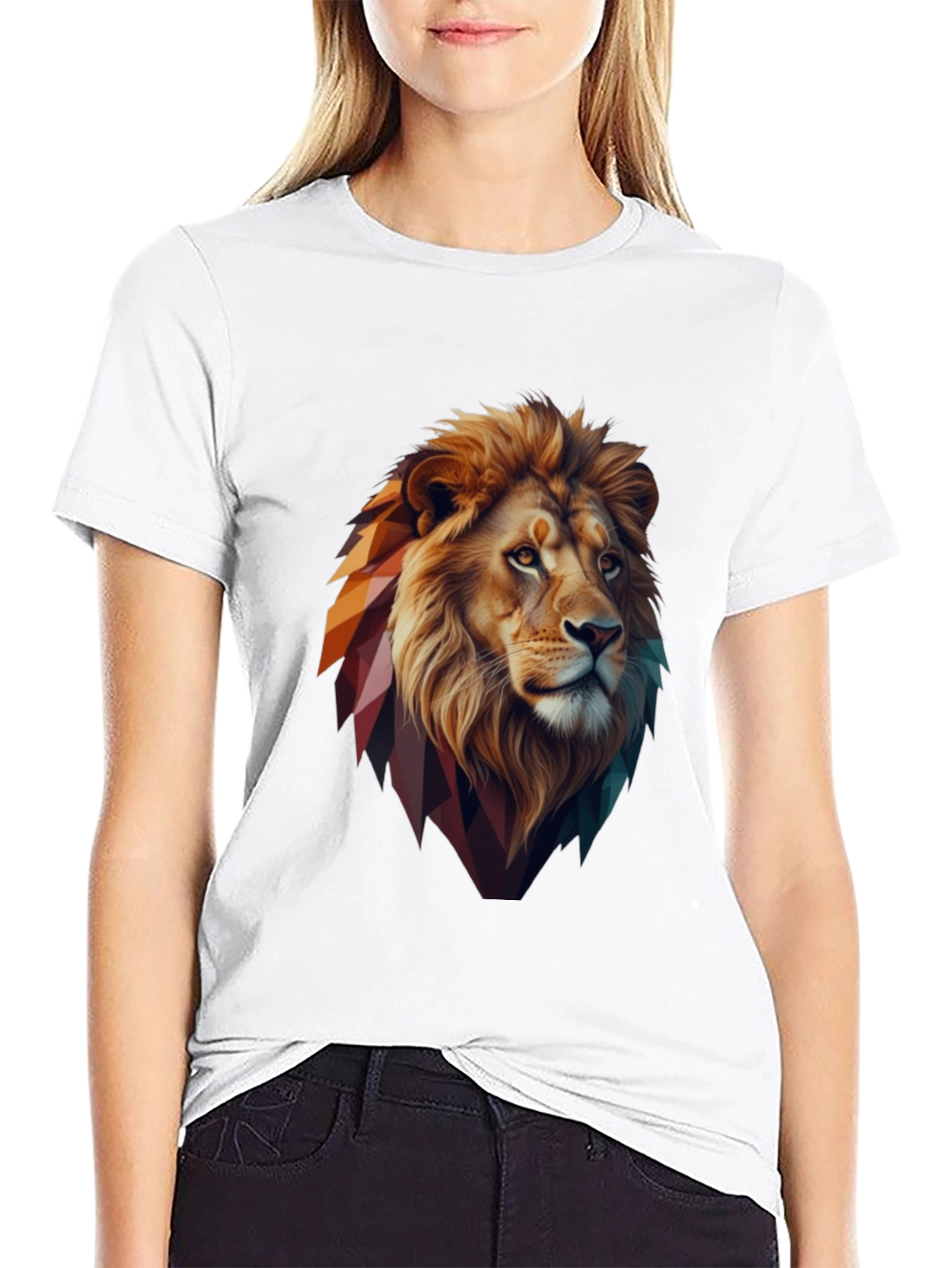 Lion Graphic Tee - Stylish Mens Black T-Shirt