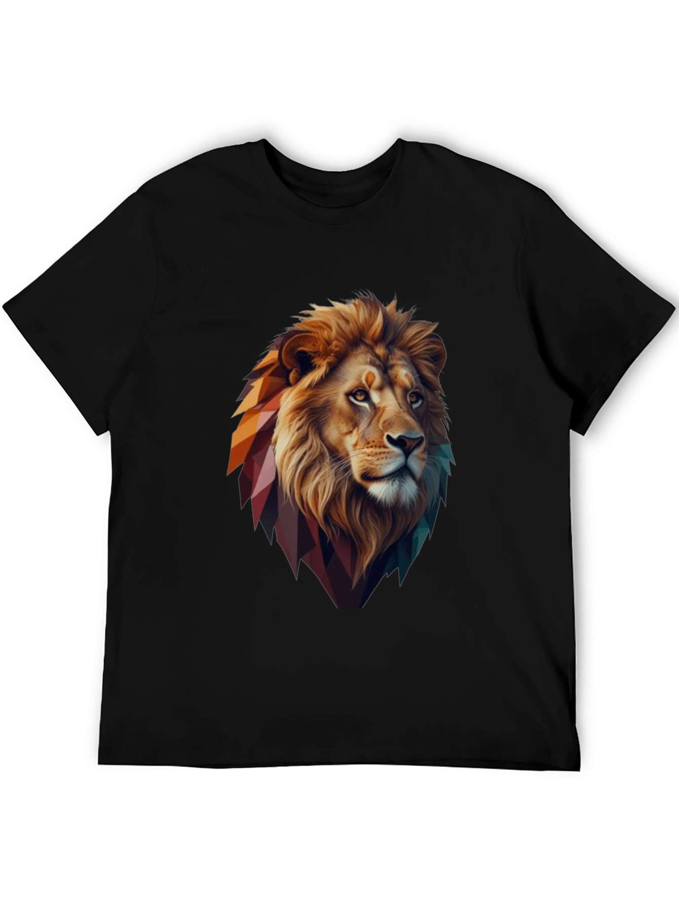 Lion Graphic Tee - Stylish Mens Black T-Shirt
