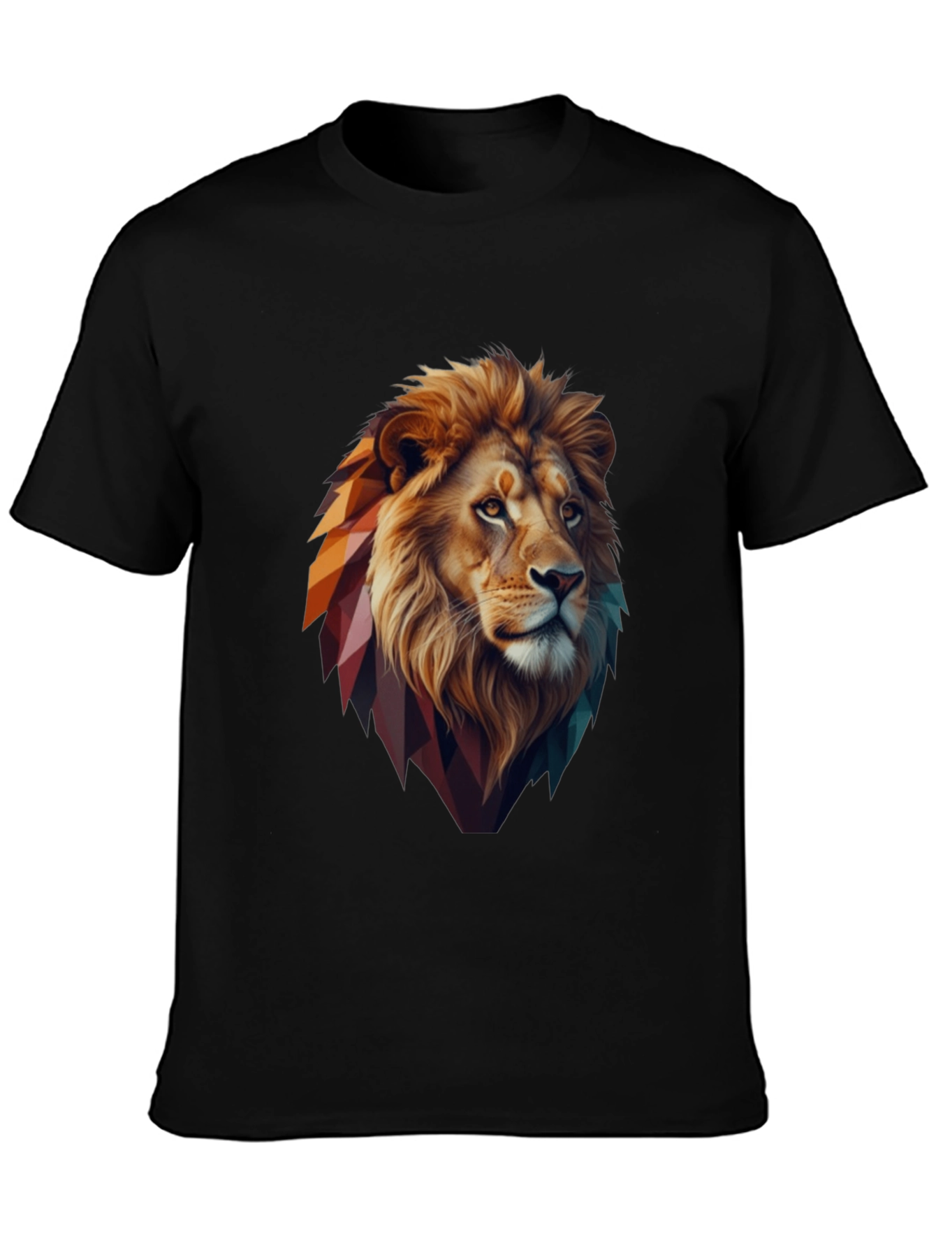 Lion Graphic Tee - Stylish Mens Black T-Shirt