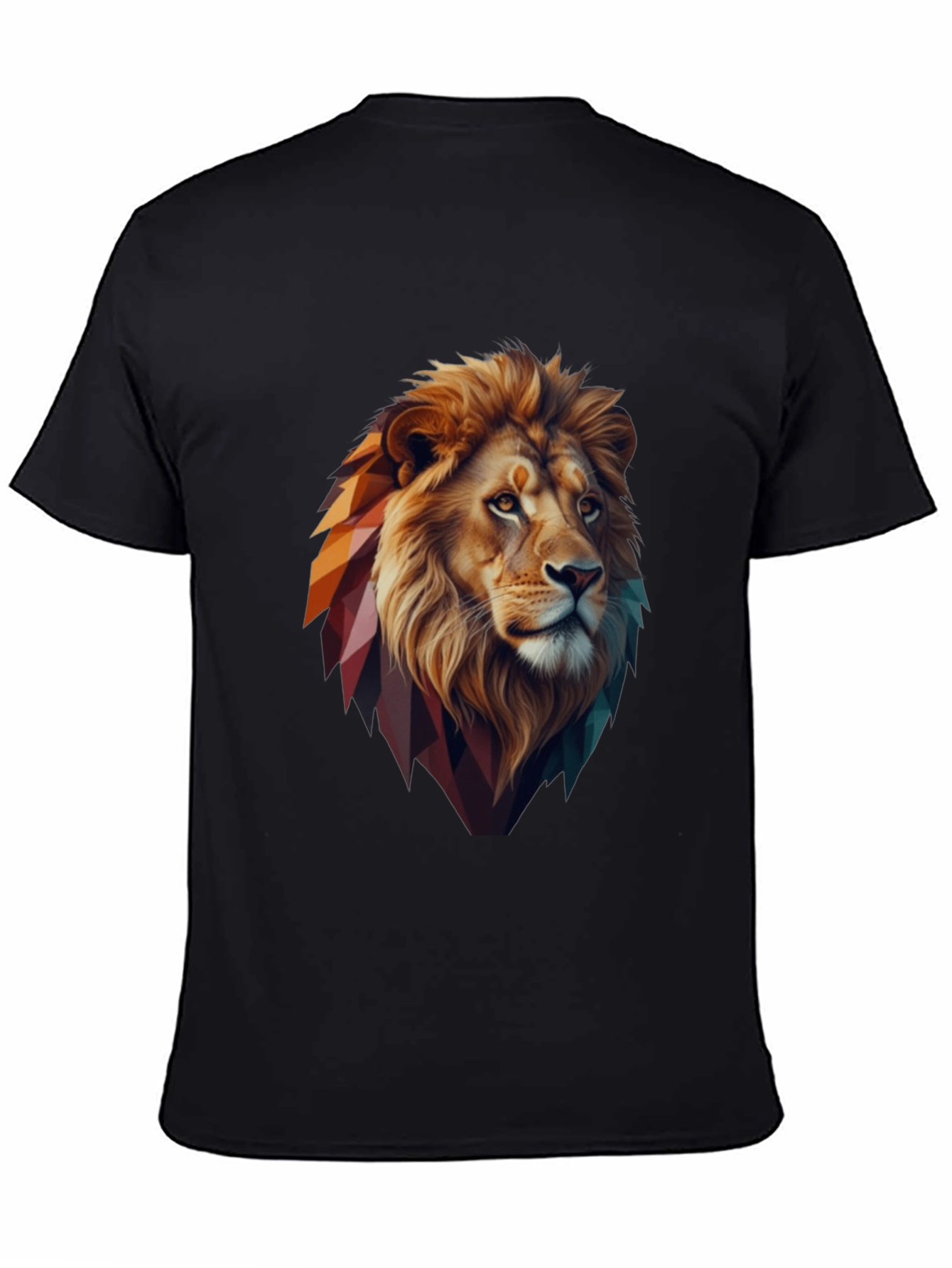 Lion Graphic Tee - Stylish Mens Black T-Shirt