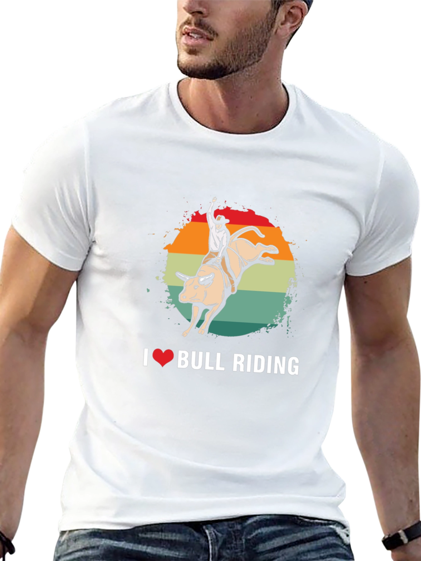 I Love Bull Riding Graphic Tee