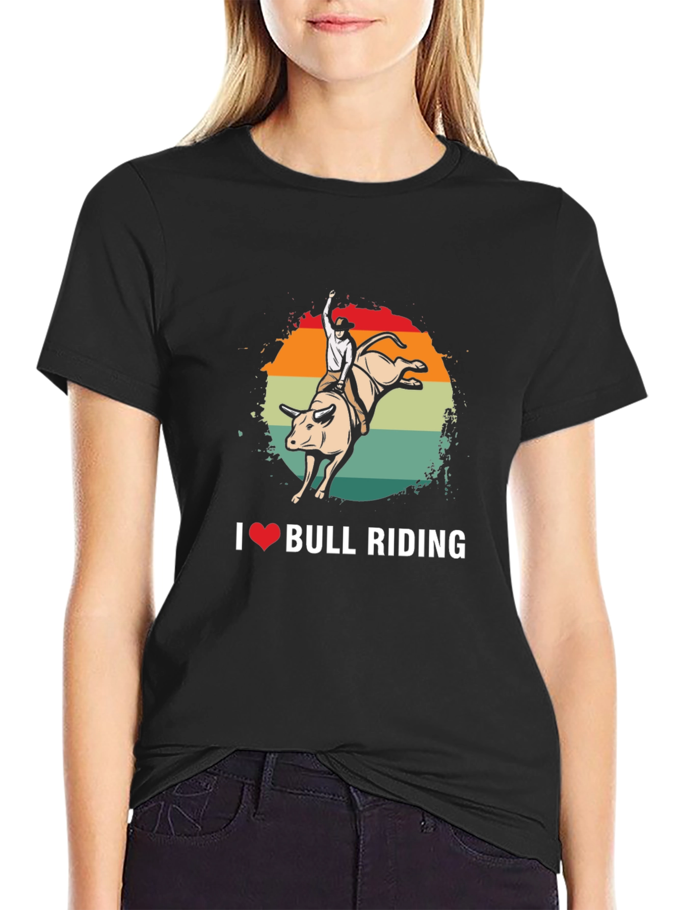 I Love Bull Riding Graphic Tee