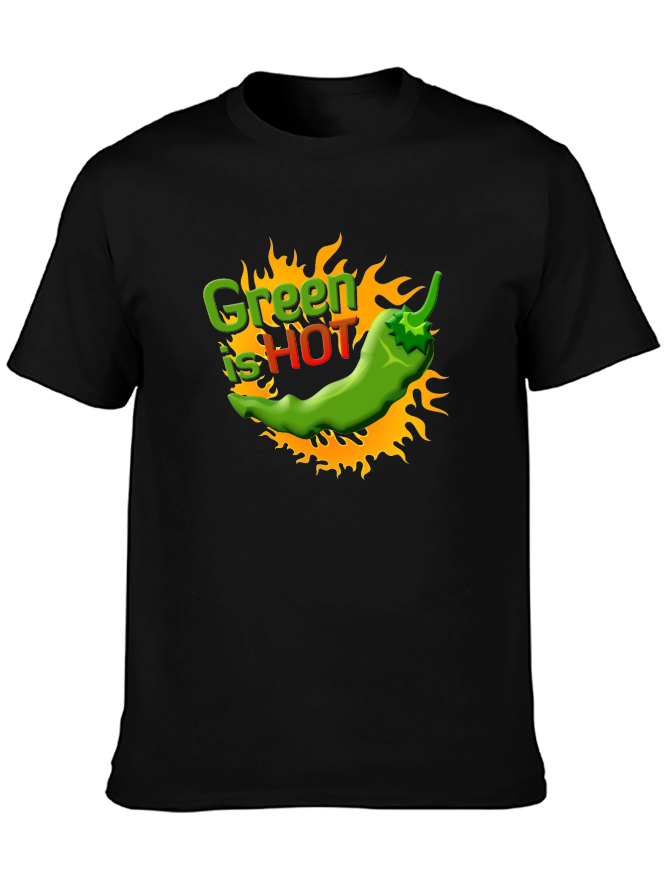 Green is Hot Chili Pepper Graphic Tee