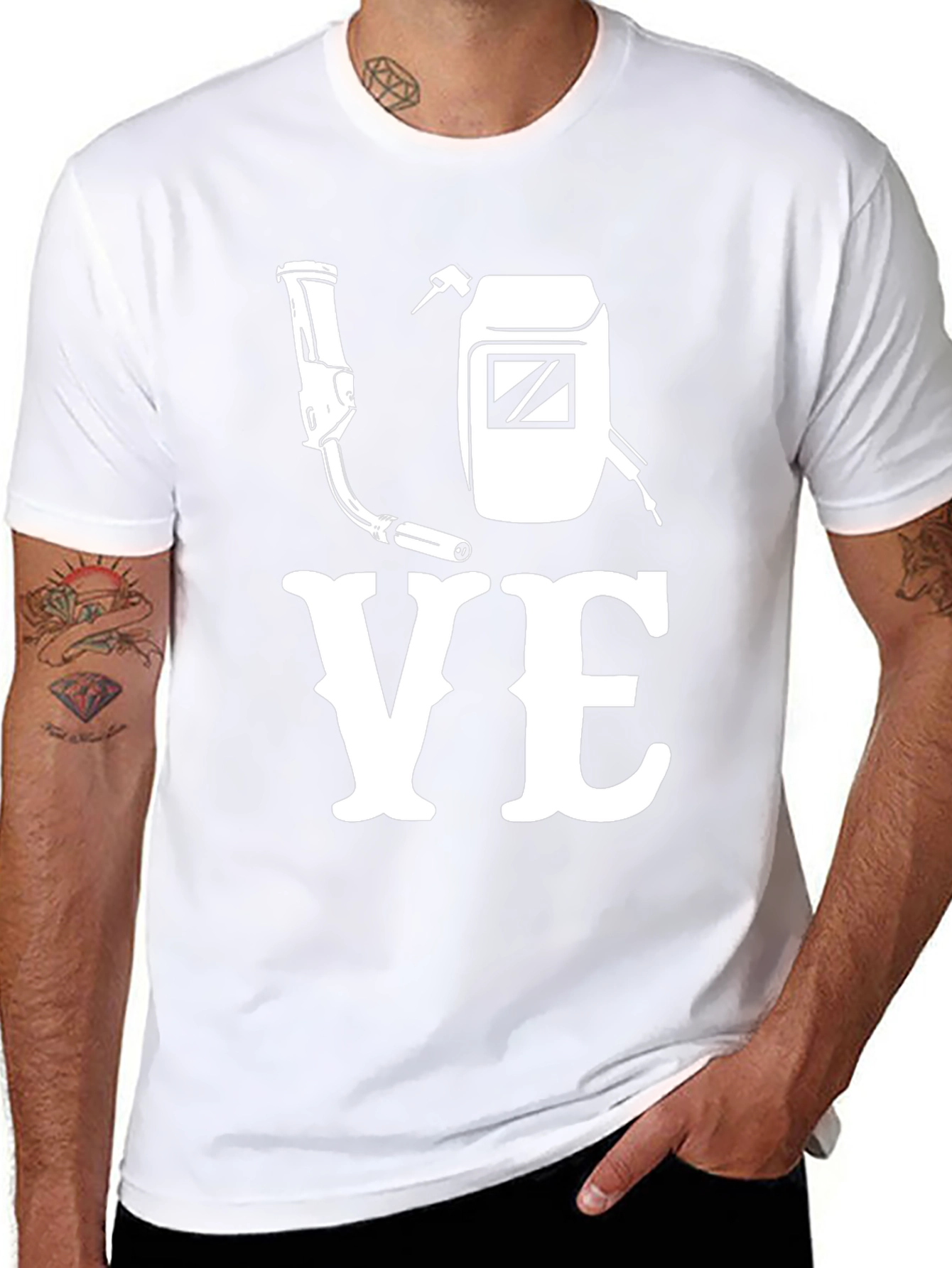 Welder Love T-Shirt - Black Graphic Tee