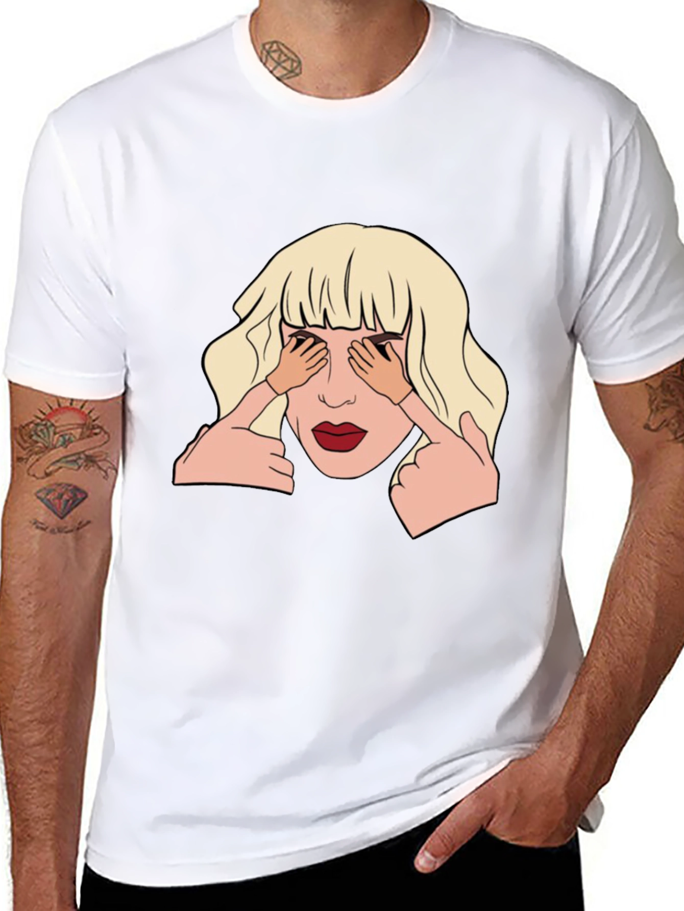 Artistic Graphic Tee - See No Evil Design
