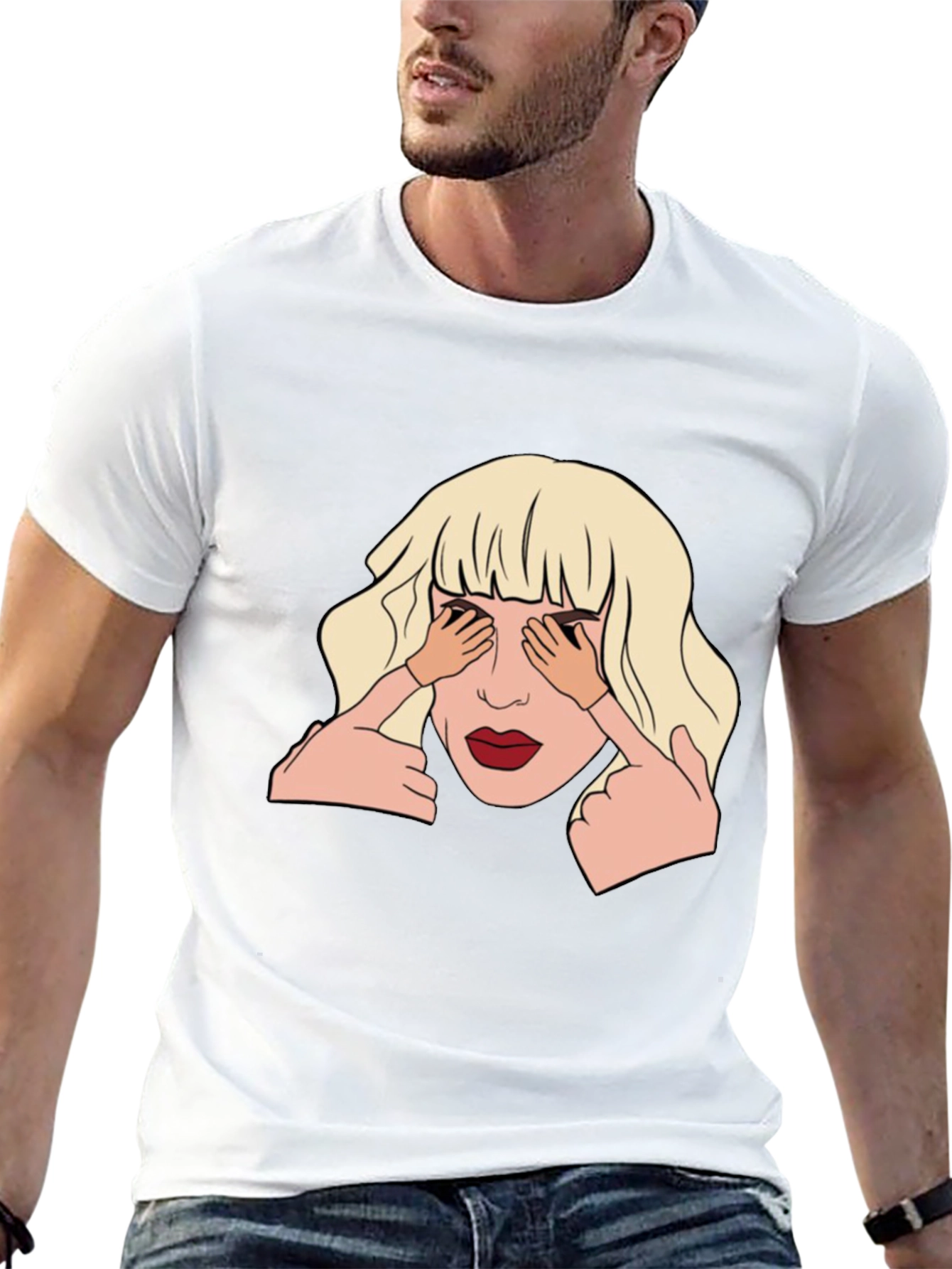 Artistic Graphic Tee - See No Evil Design