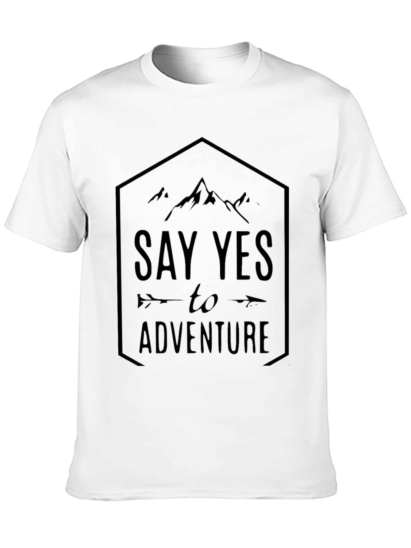 Adventure Awaits: Mens Black Graphic Tee