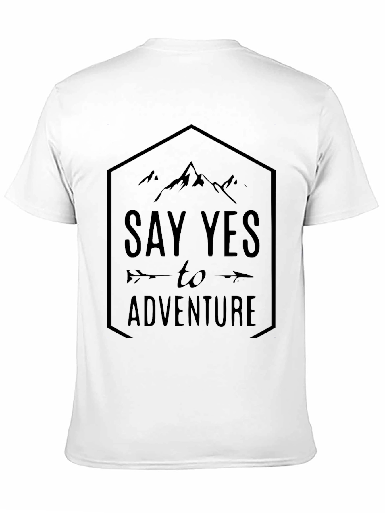 Adventure Awaits: Mens Black Graphic Tee