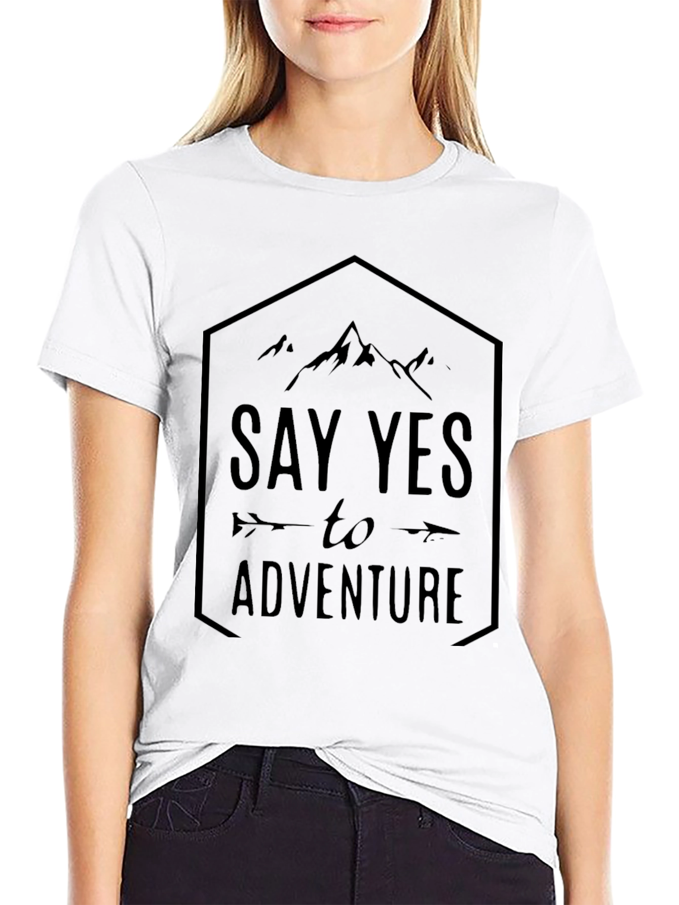 Adventure Awaits: Mens Black Graphic Tee