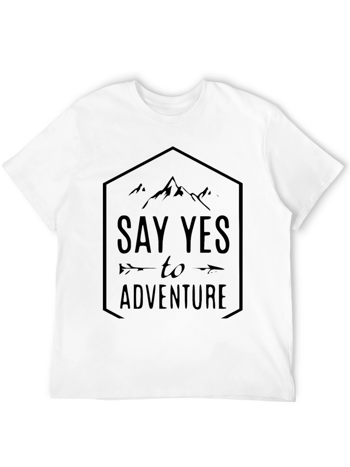 Adventure Awaits: Mens Black Graphic Tee