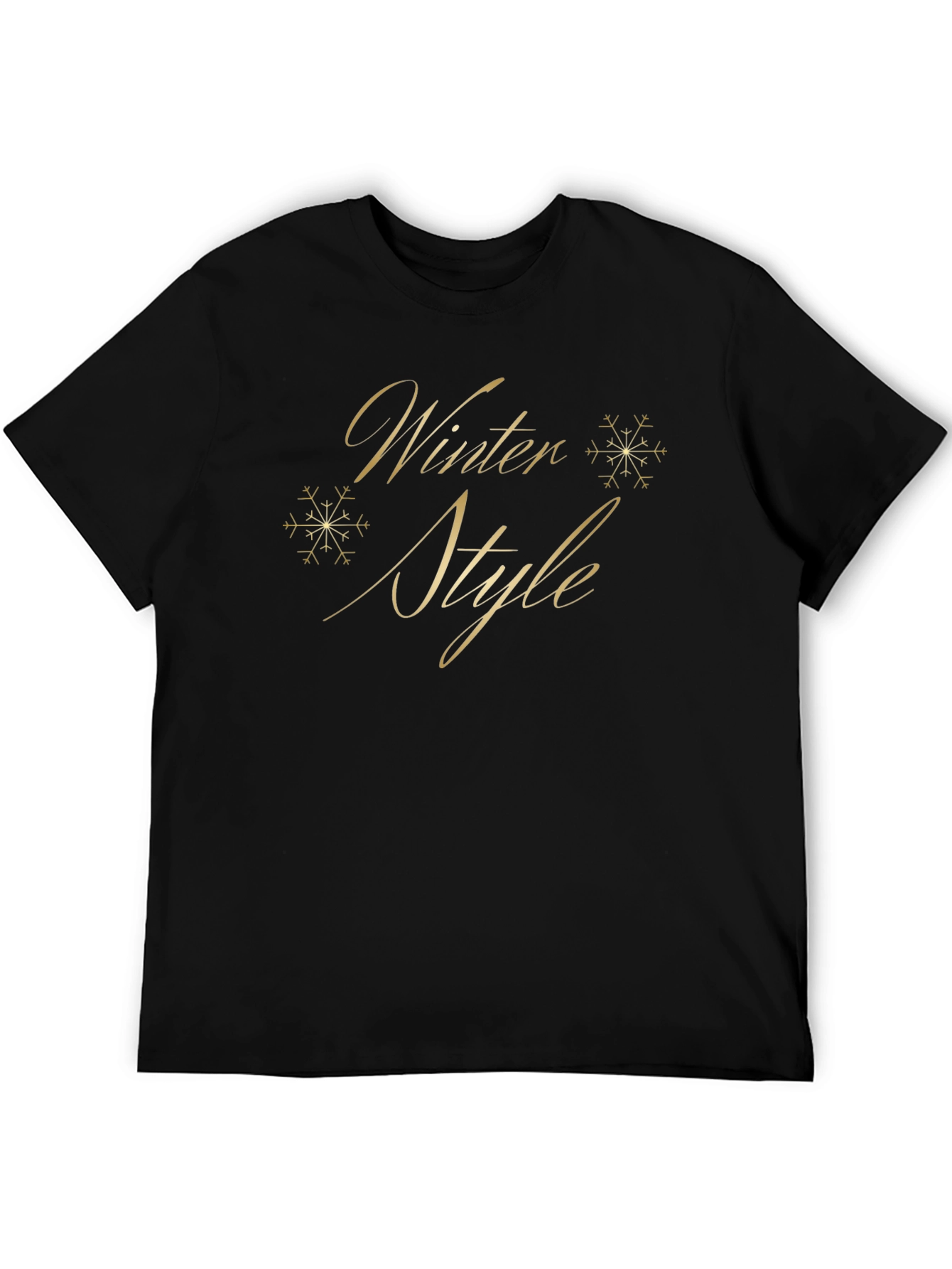 Winter Style Black T-Shirt