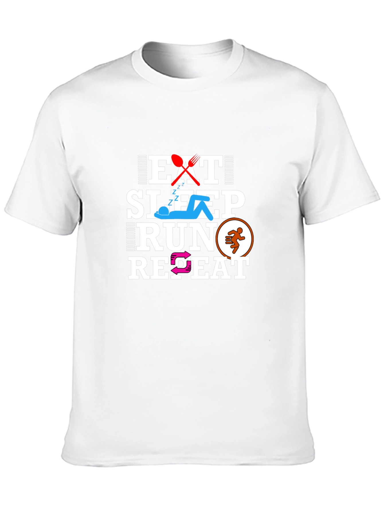 Eat Sleep Run Repeat Graphic T-Shirt