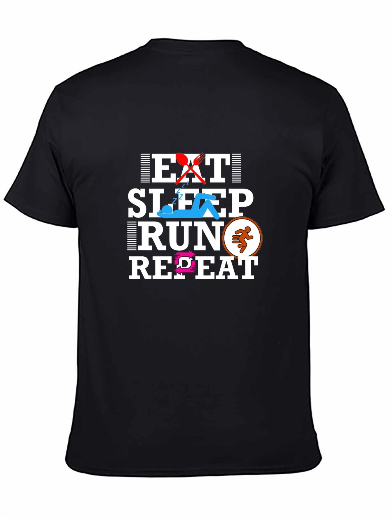 Eat Sleep Run Repeat Graphic T-Shirt