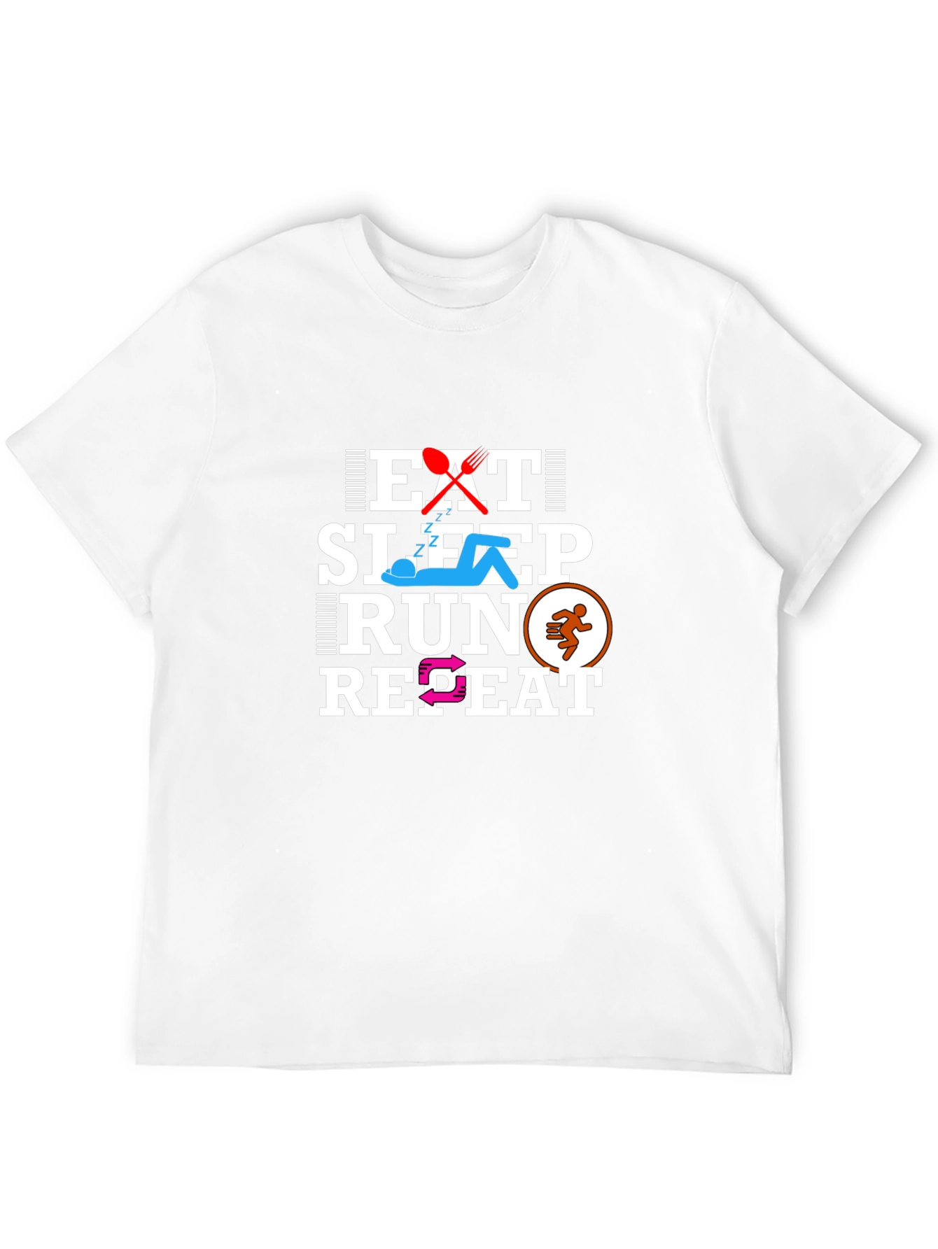 Eat Sleep Run Repeat Graphic T-Shirt