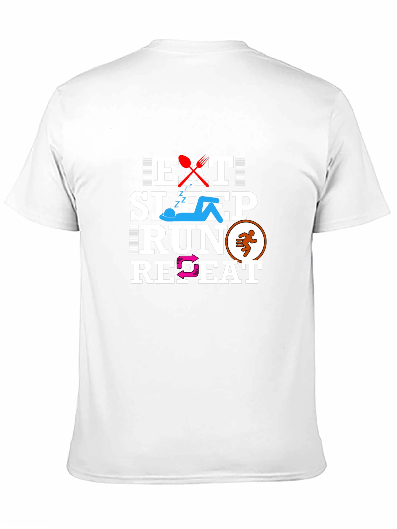 Eat Sleep Run Repeat Graphic T-Shirt