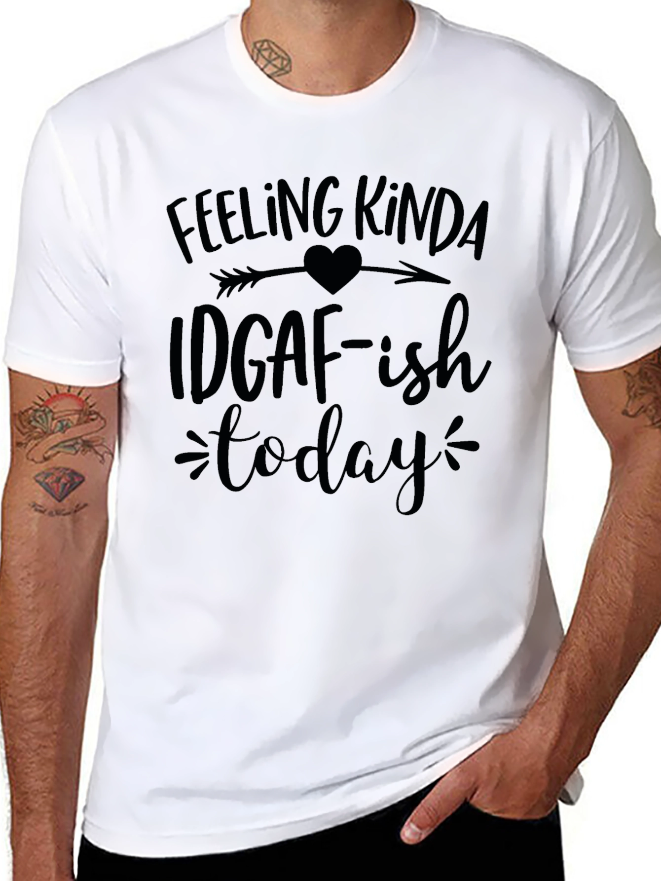 Feeling Kinda IDGAF-ish Today Black T-Shirt