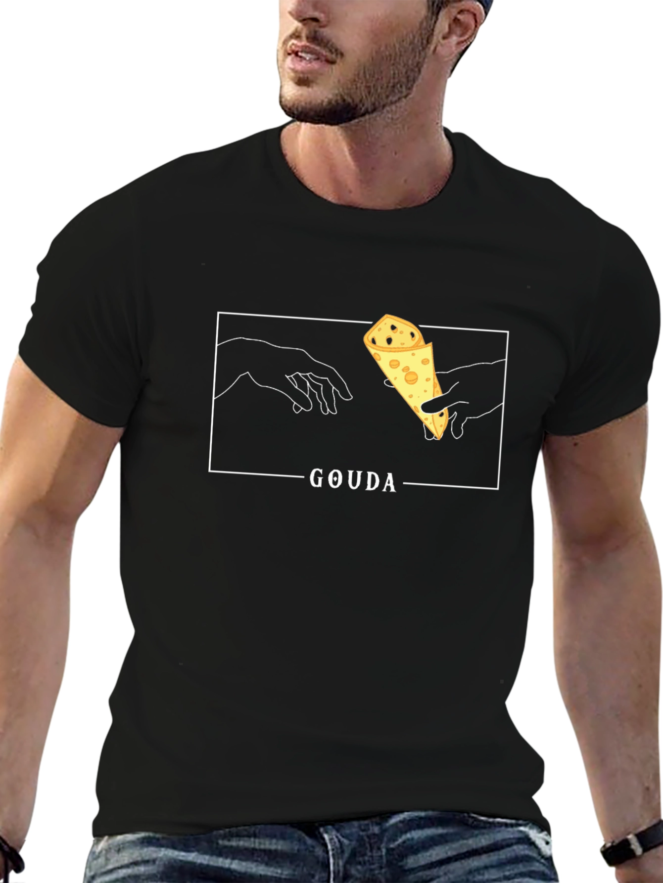 Gouda Cheese Michelangelo T-Shirt - Funny Foodie Tee