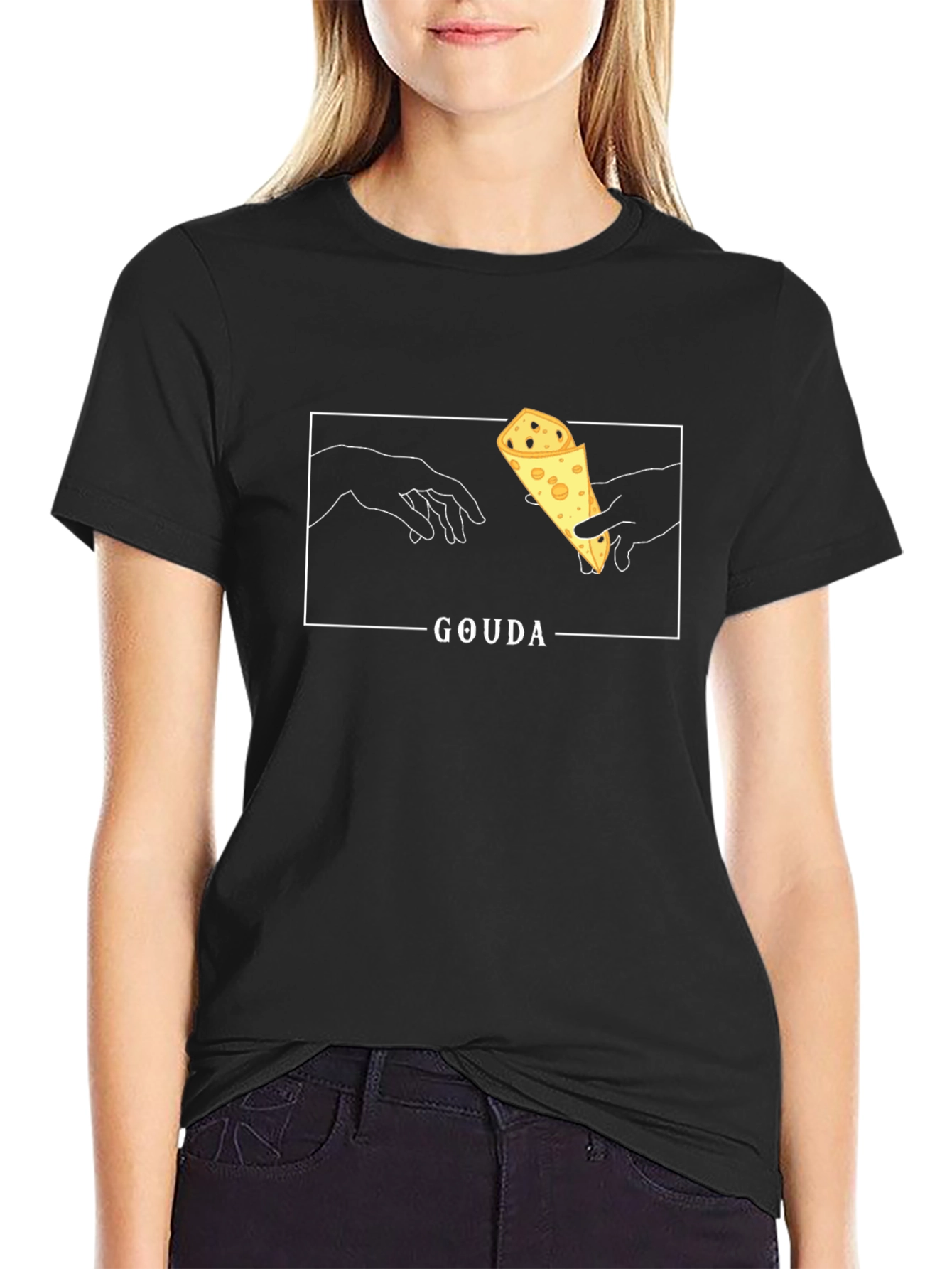 Gouda Cheese Michelangelo T-Shirt - Funny Foodie Tee