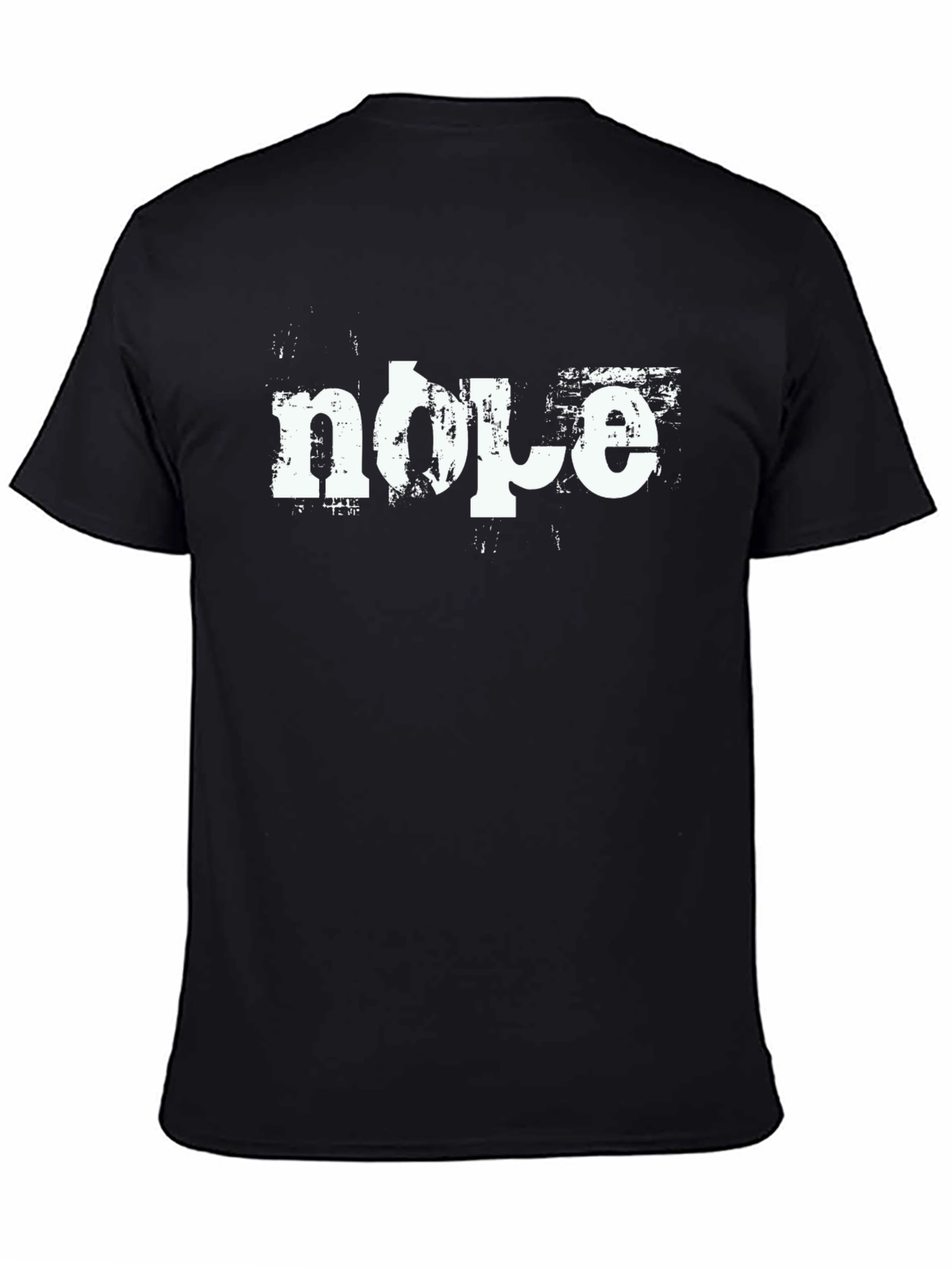 Nope Graphic Print Mens Black T-Shirt