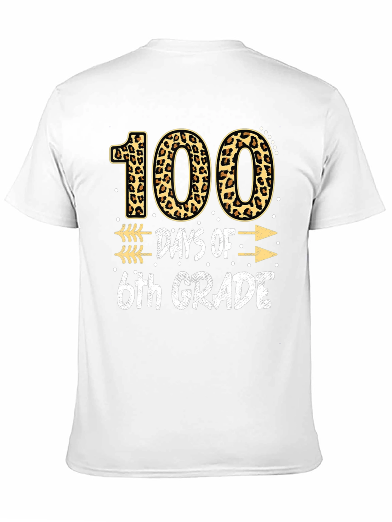 100 Days of 6th Grade Leopard Print T-Shirt