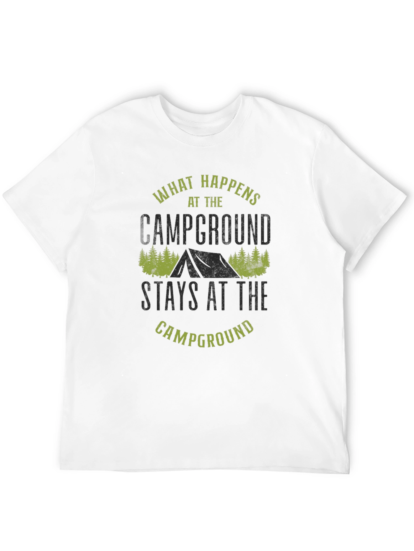 Camping Campground Graphic Tee - What Happens...