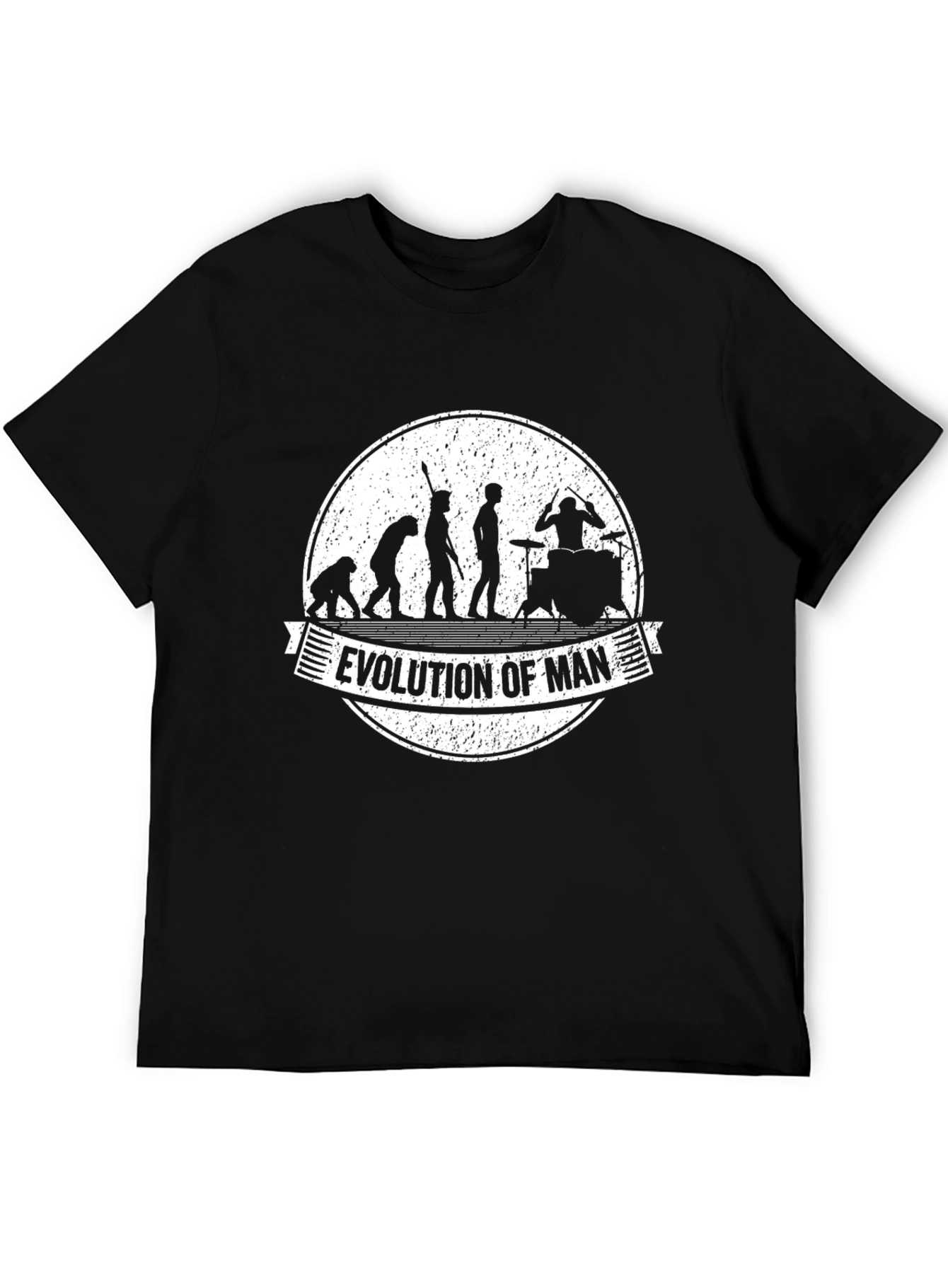 Evolution of Man Drummer Graphic T-Shirt