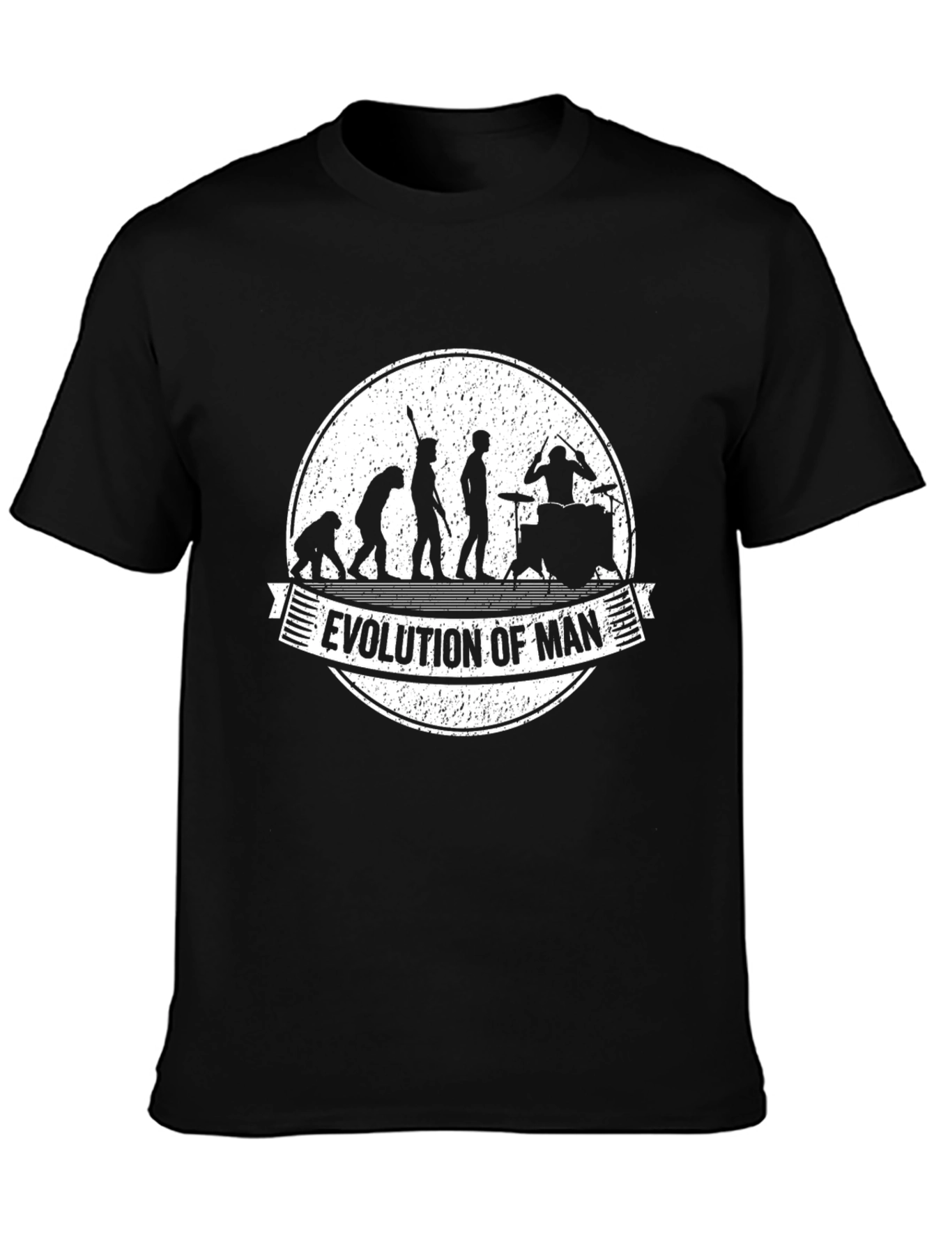 Evolution of Man Drummer Graphic T-Shirt
