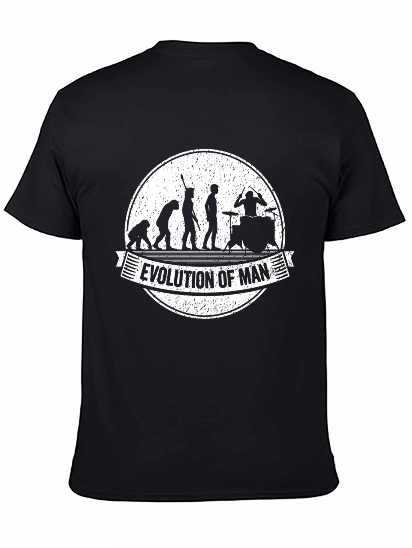 Evolution of Man Drummer Graphic T-Shirt