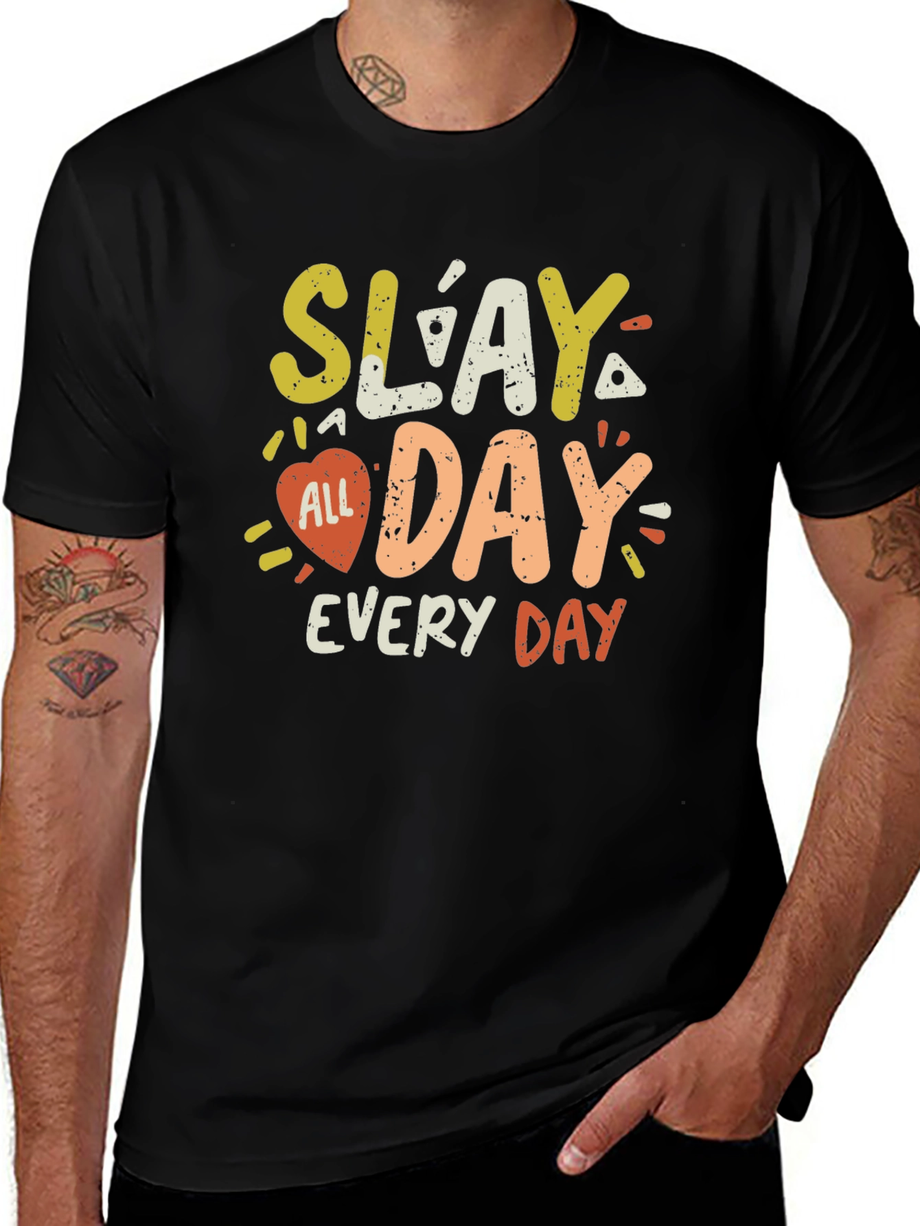 Slay All Day T-Shirt - Trendy Graphic Tee