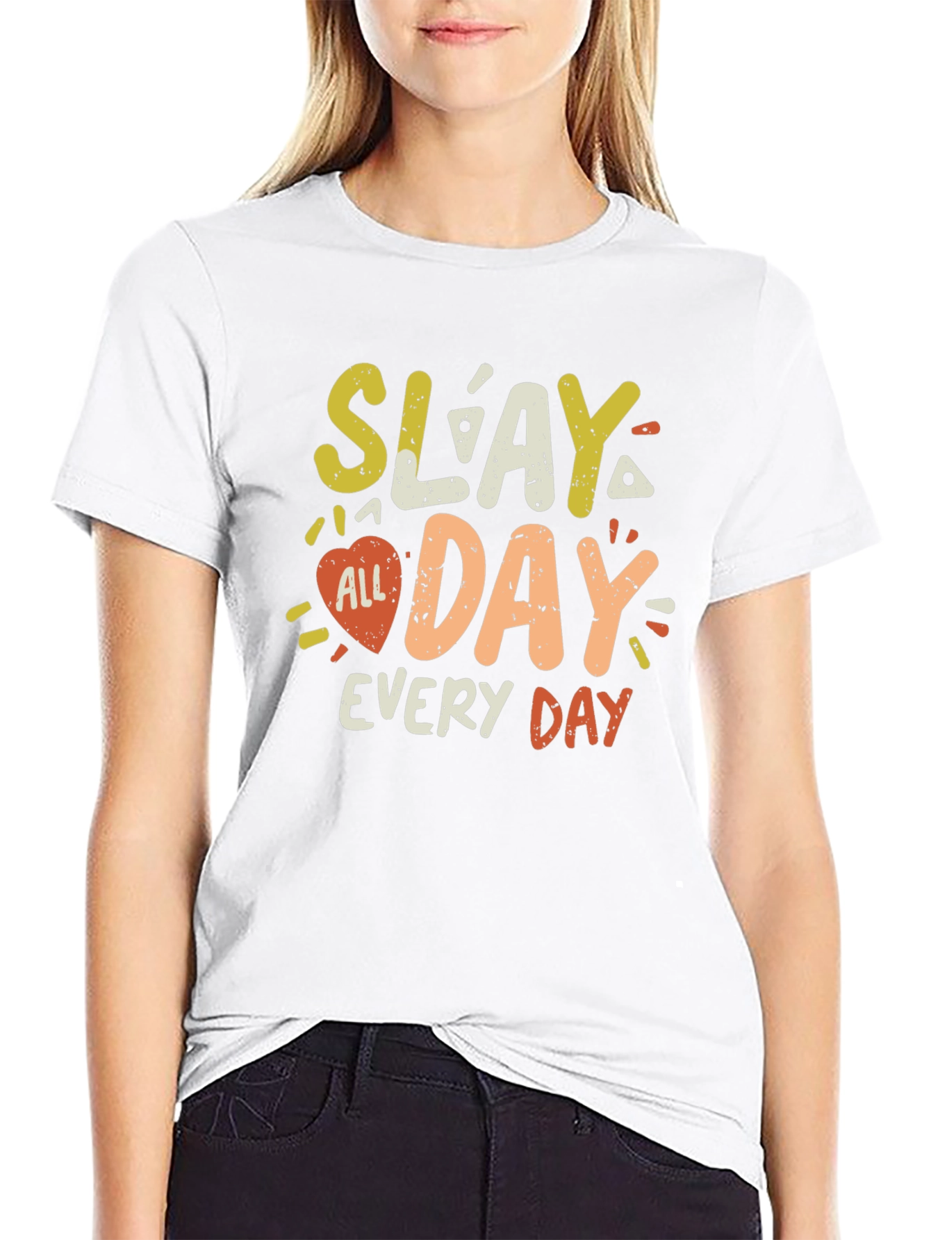 Slay All Day T-Shirt - Trendy Graphic Tee