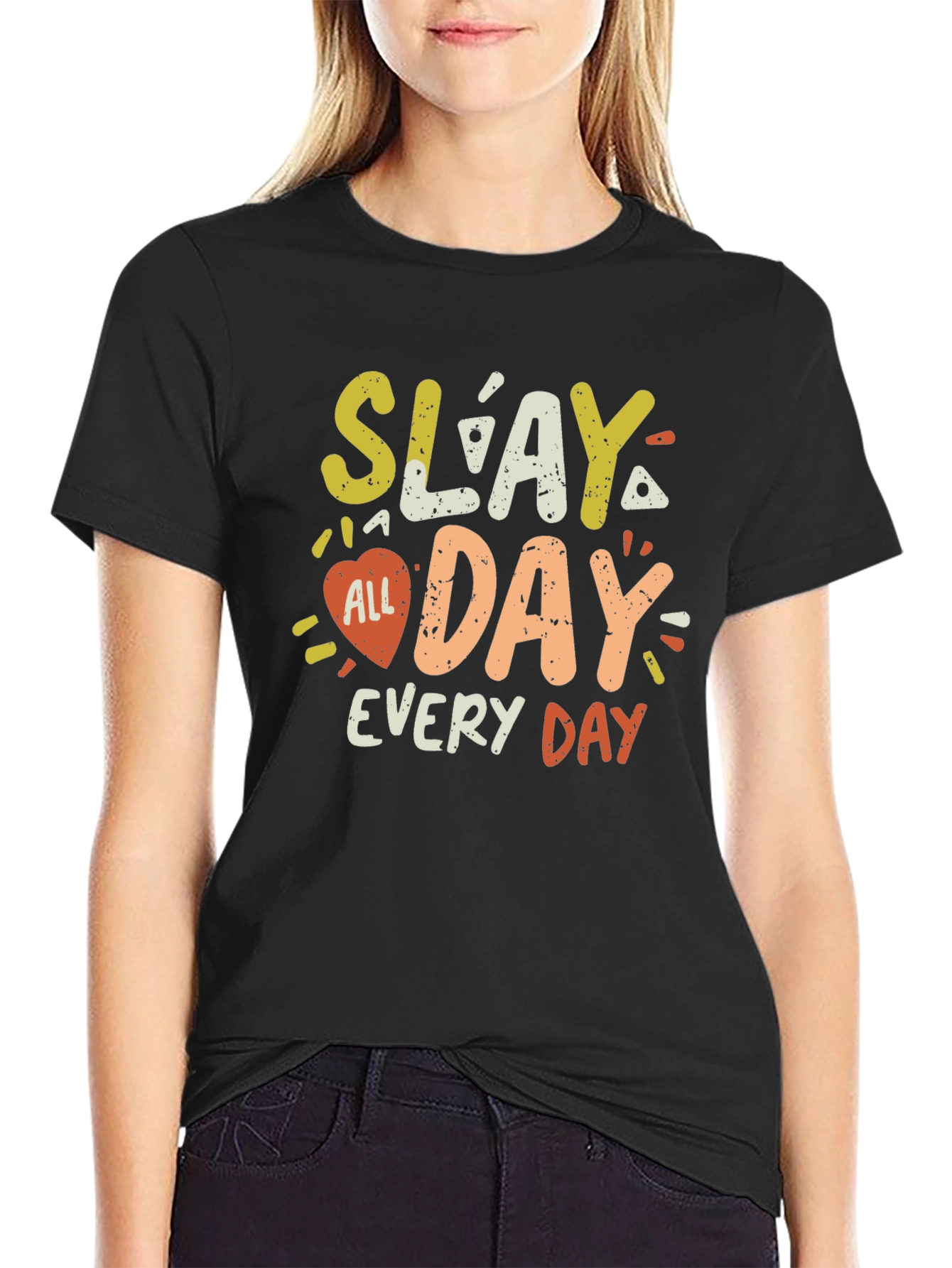 Slay All Day T-Shirt - Trendy Graphic Tee