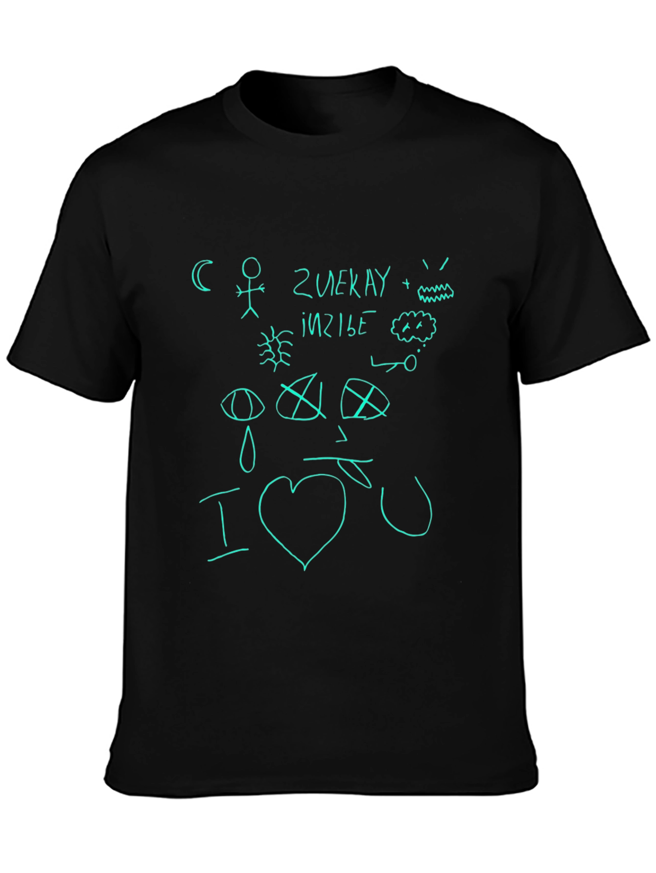 Doodle Art Tee - Quirky Hand-Drawn Design