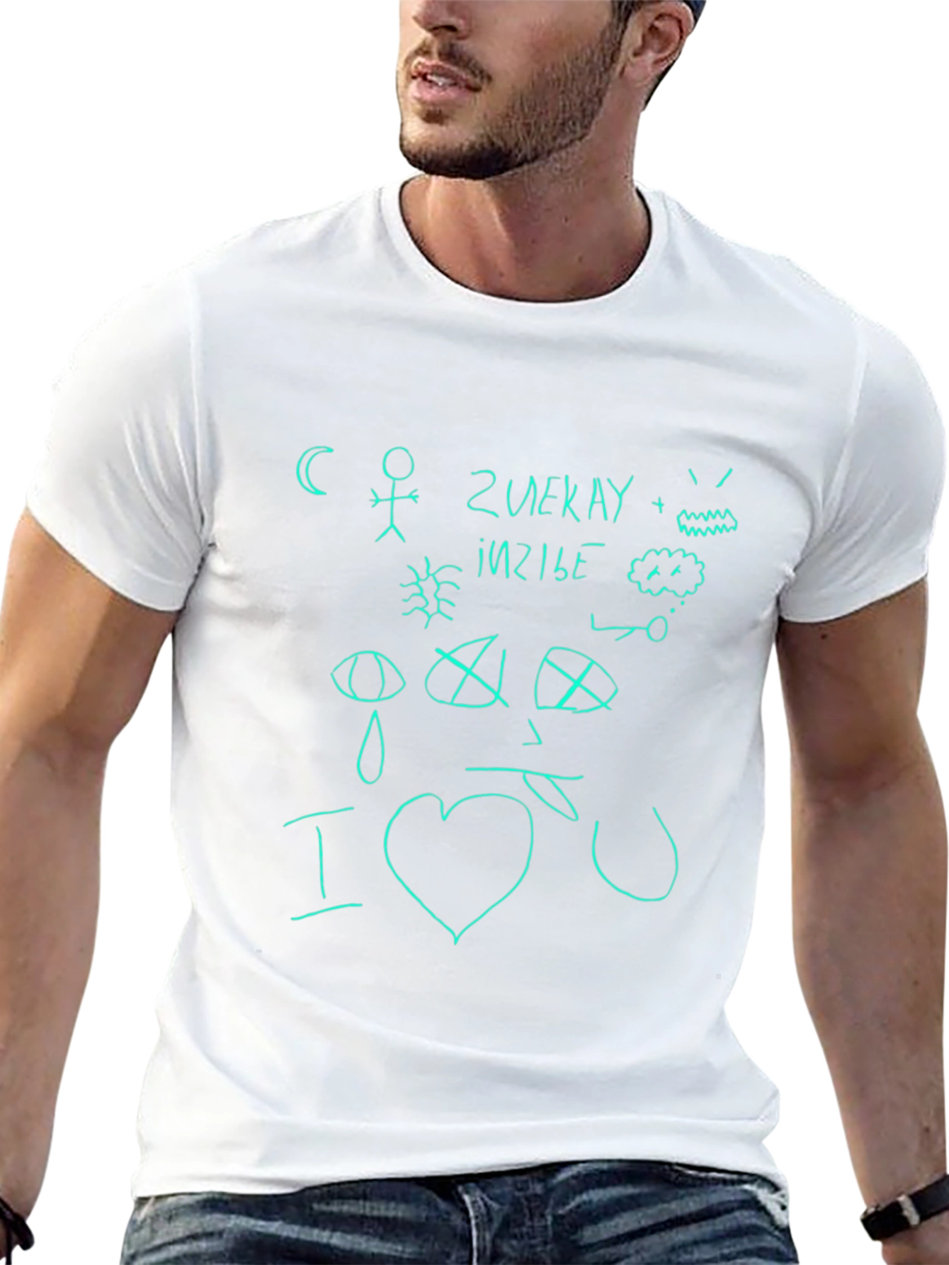 Doodle Art Tee - Quirky Hand-Drawn Design
