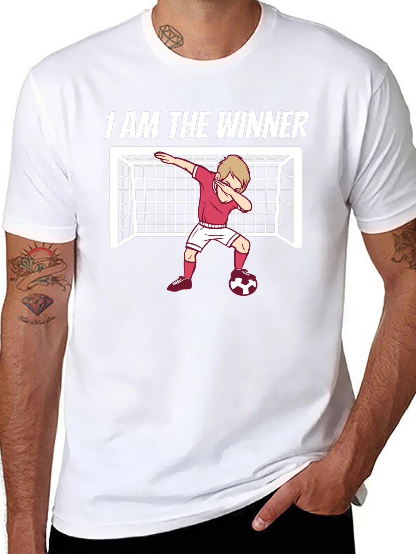 I Am The Winner Soccer Dabbing T-Shirt
