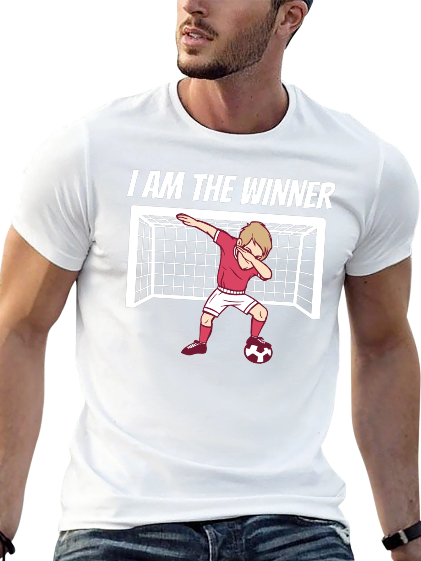 I Am The Winner Soccer Dabbing T-Shirt