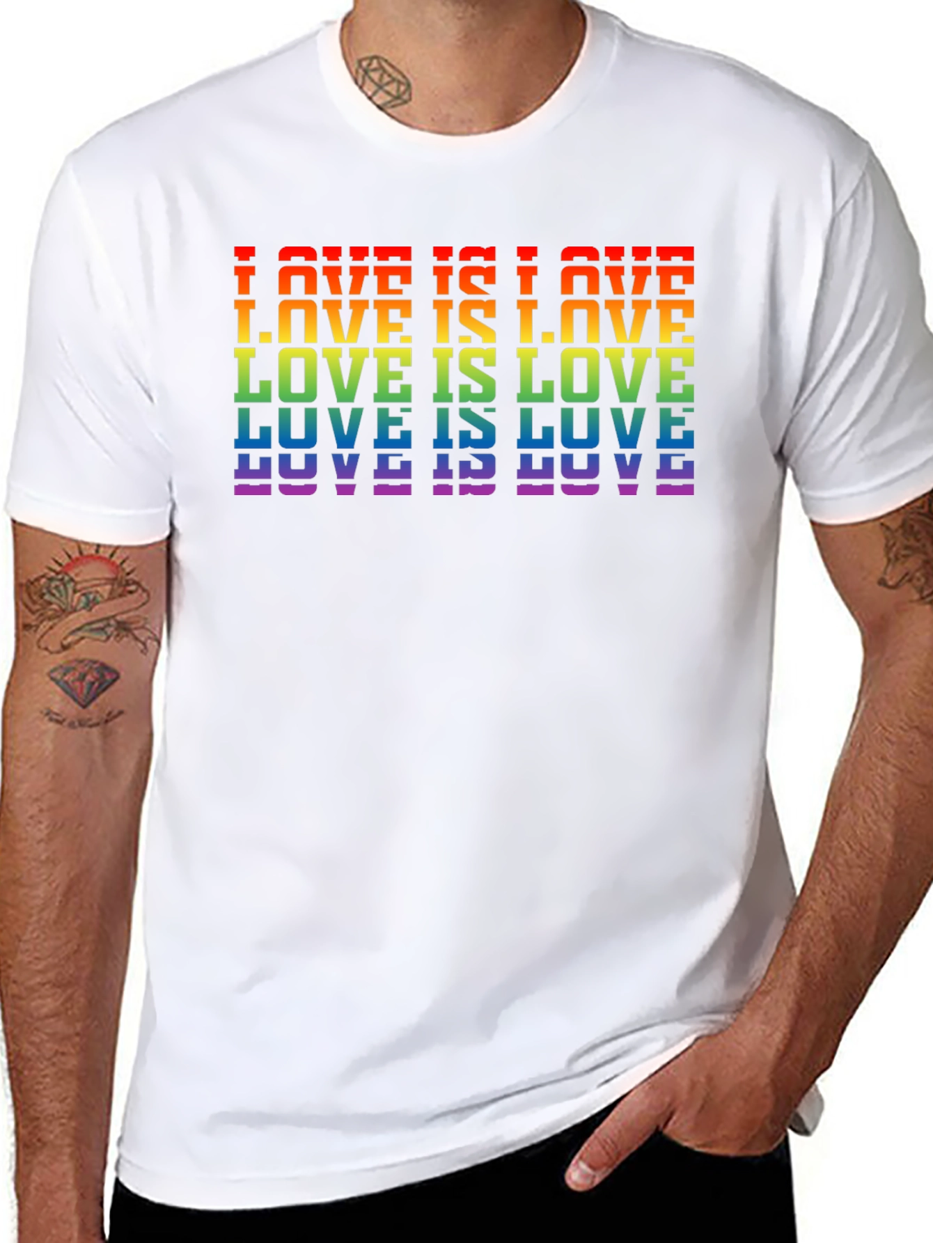 Love Is Love Rainbow LGBTQ Pride T-Shirt