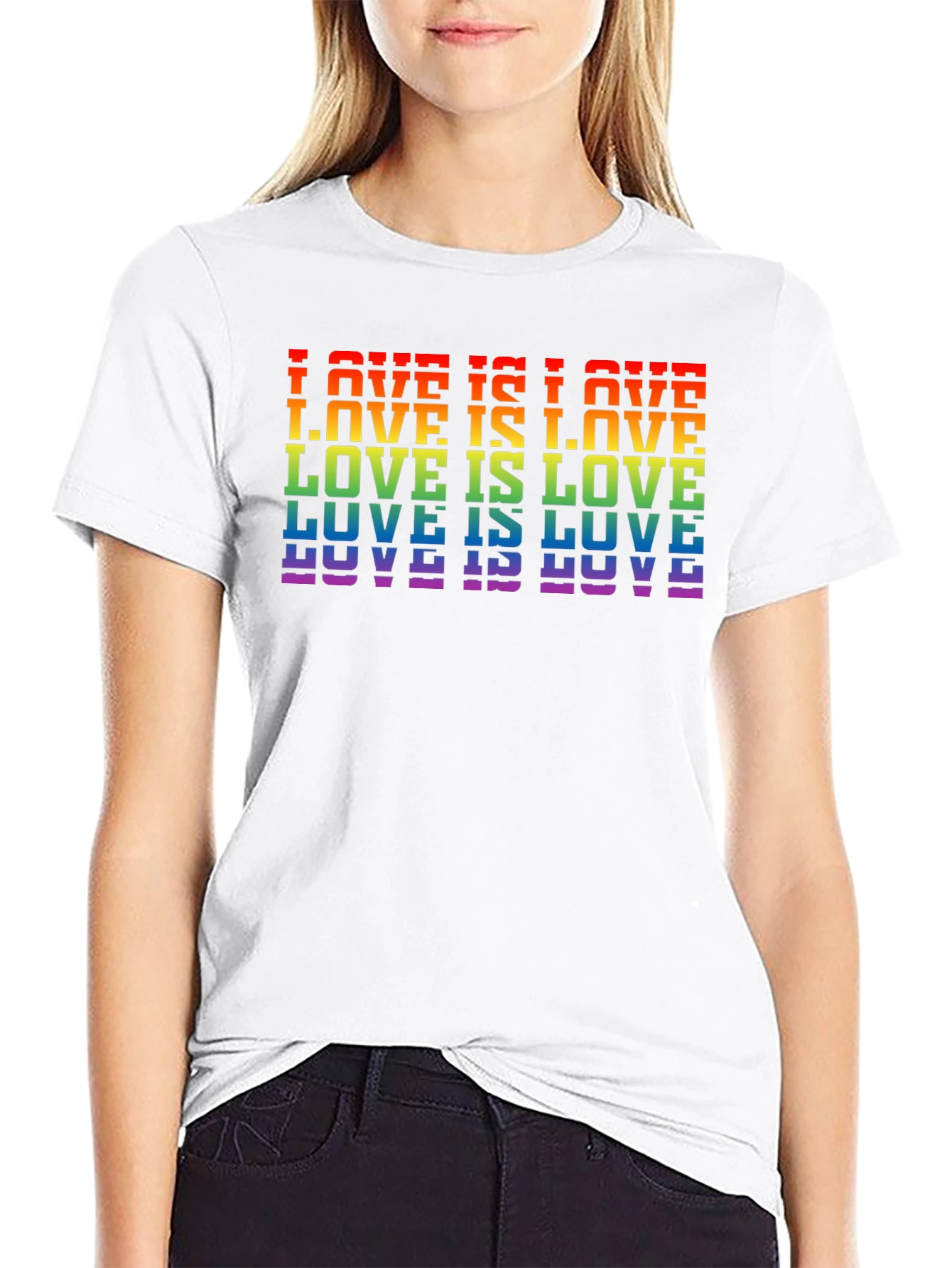 Love Is Love Rainbow LGBTQ Pride T-Shirt