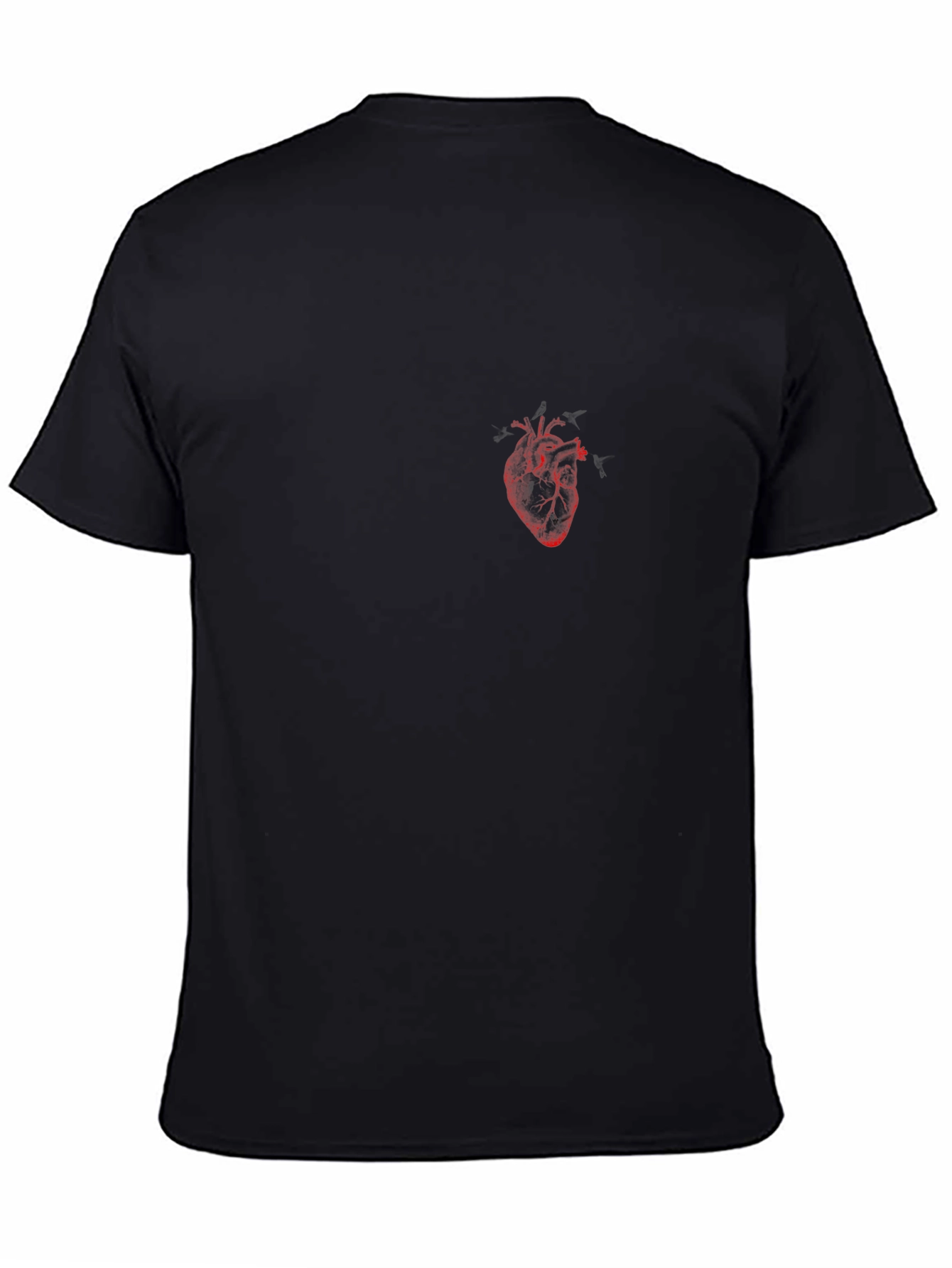 Anatomical Heart Graphic Tee - Black Cotton