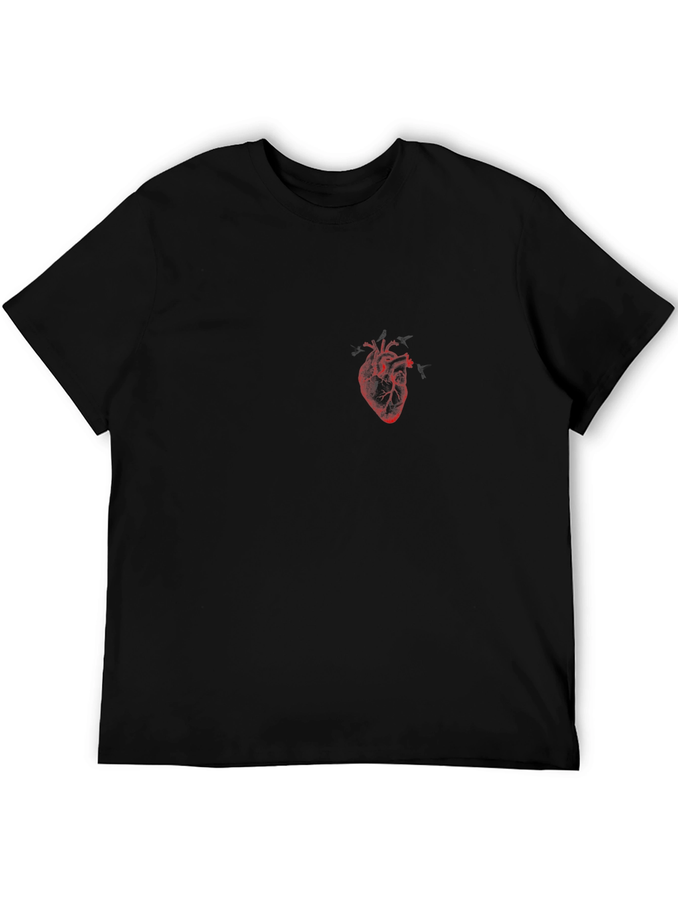 Anatomical Heart Graphic Tee - Black Cotton