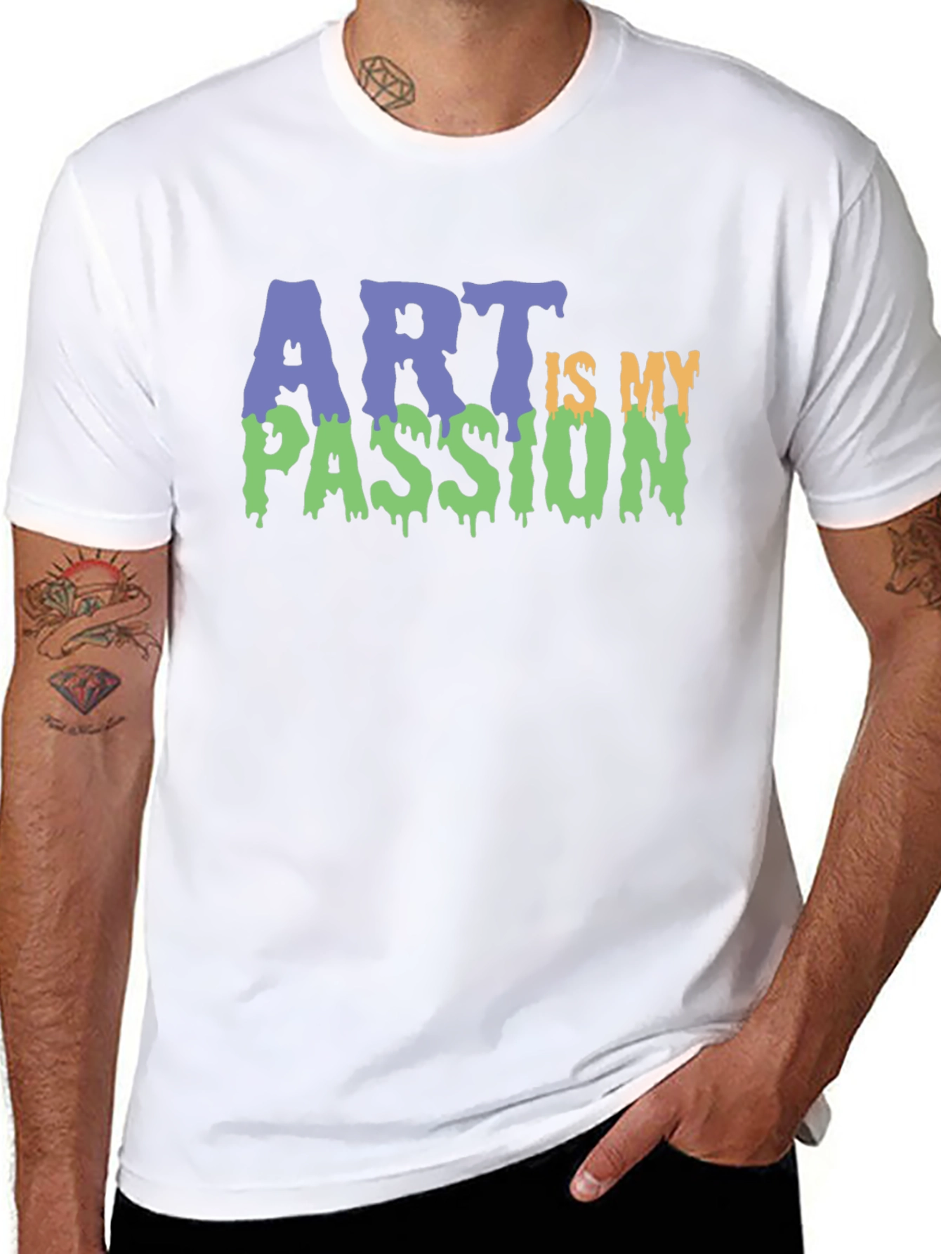 Art is My Passion Graphic Tee - Black Cotton