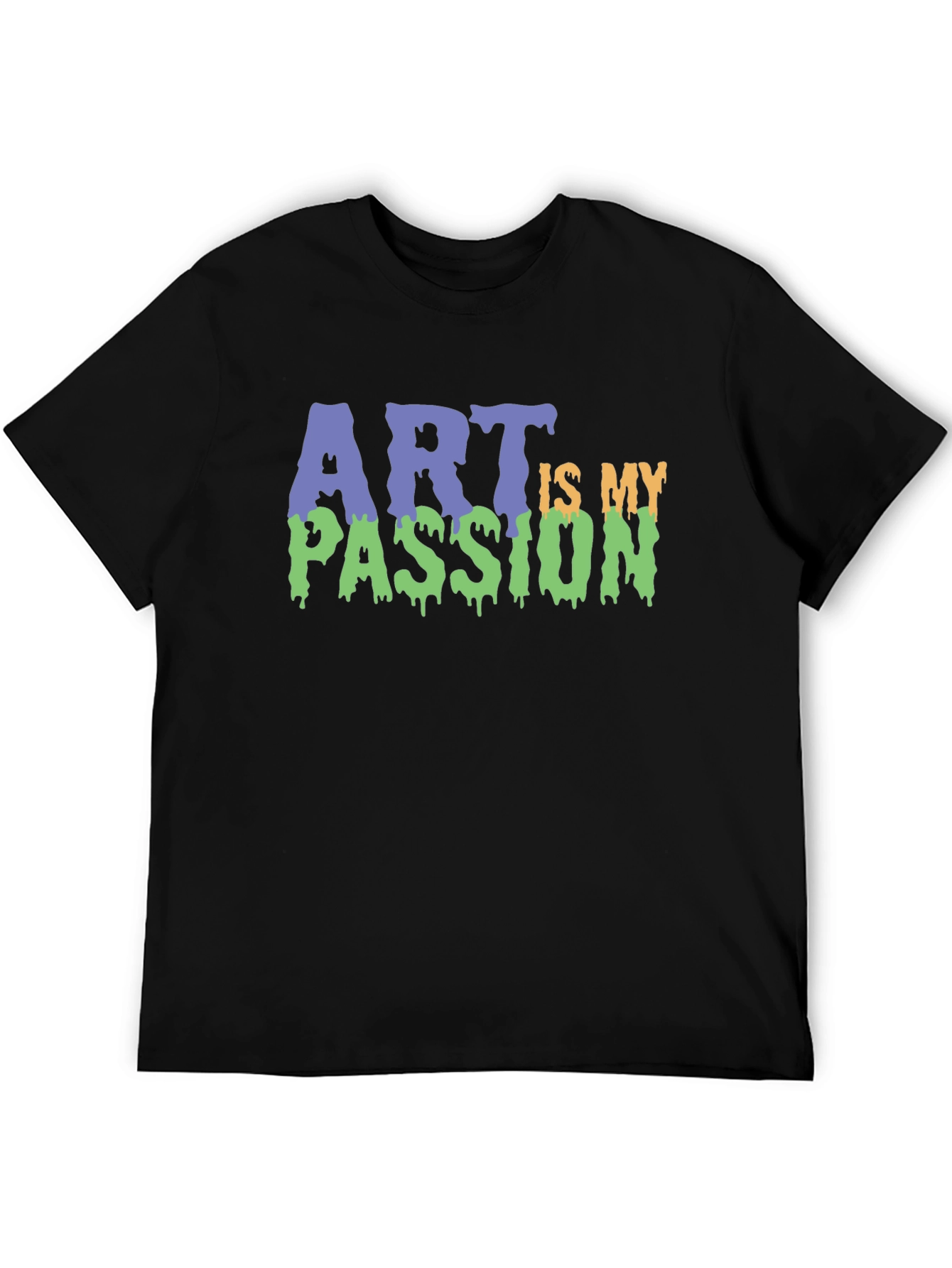 Art is My Passion Graphic Tee - Black Cotton