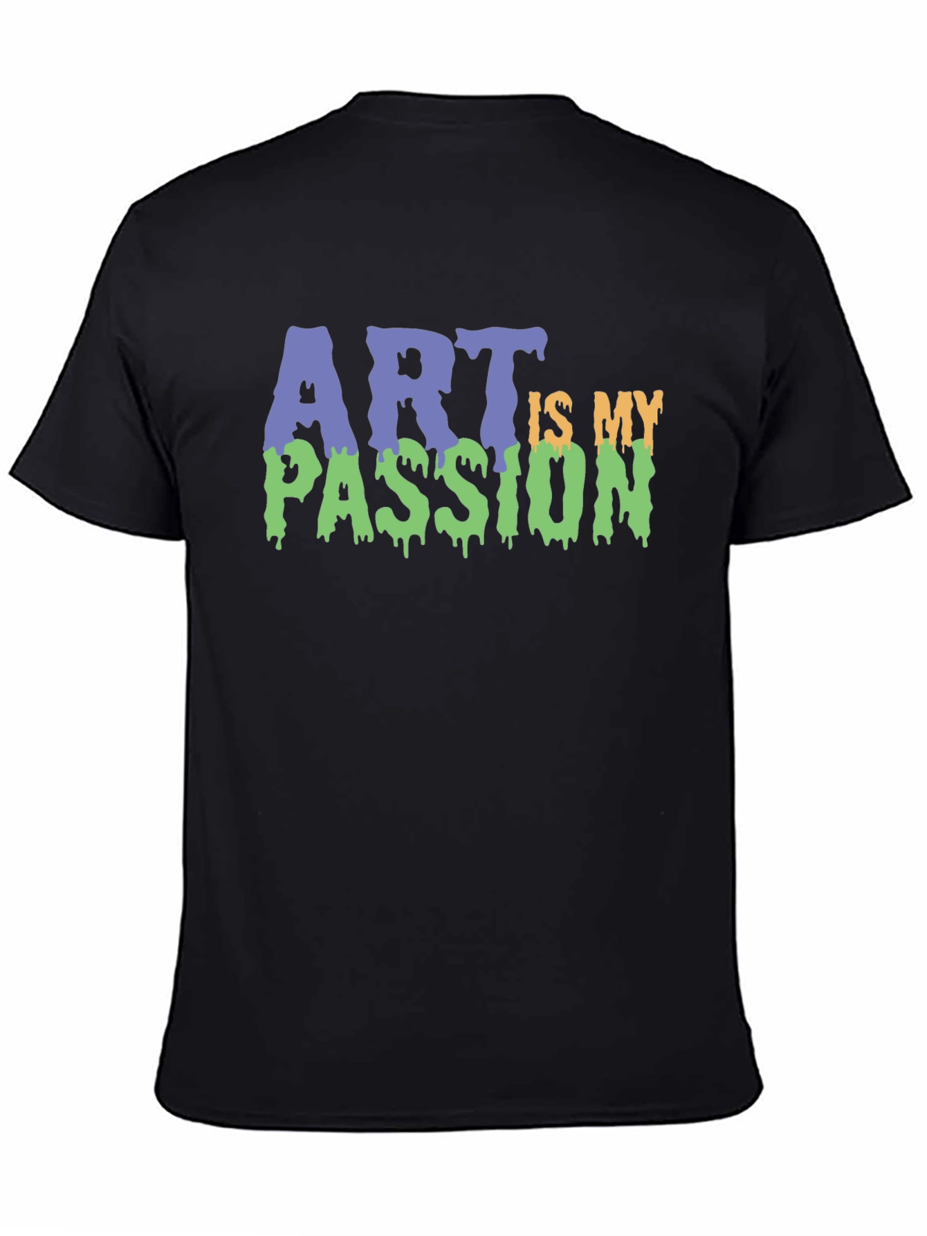 Art is My Passion Graphic Tee - Black Cotton