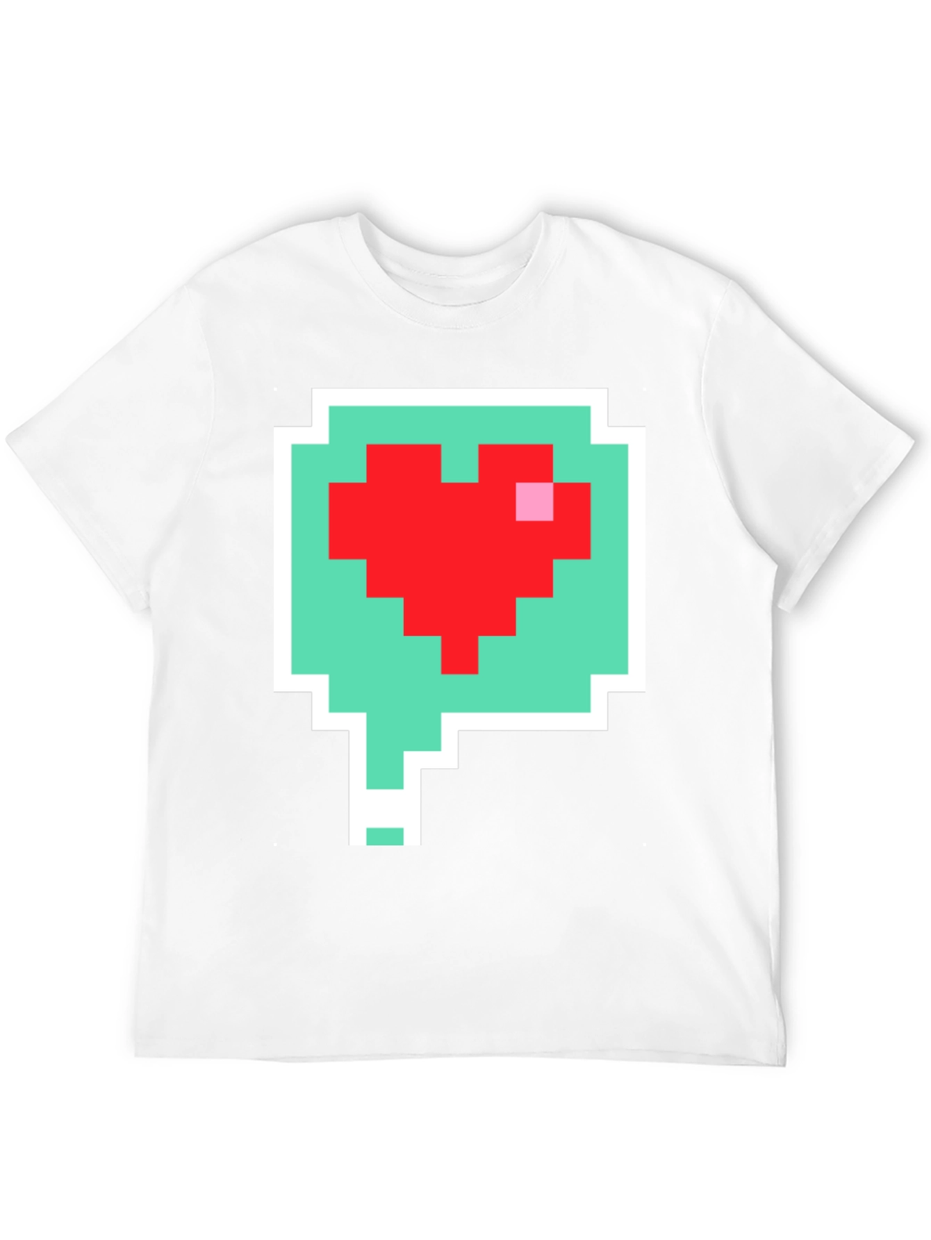 Pixel Heart Speech Bubble T-Shirt