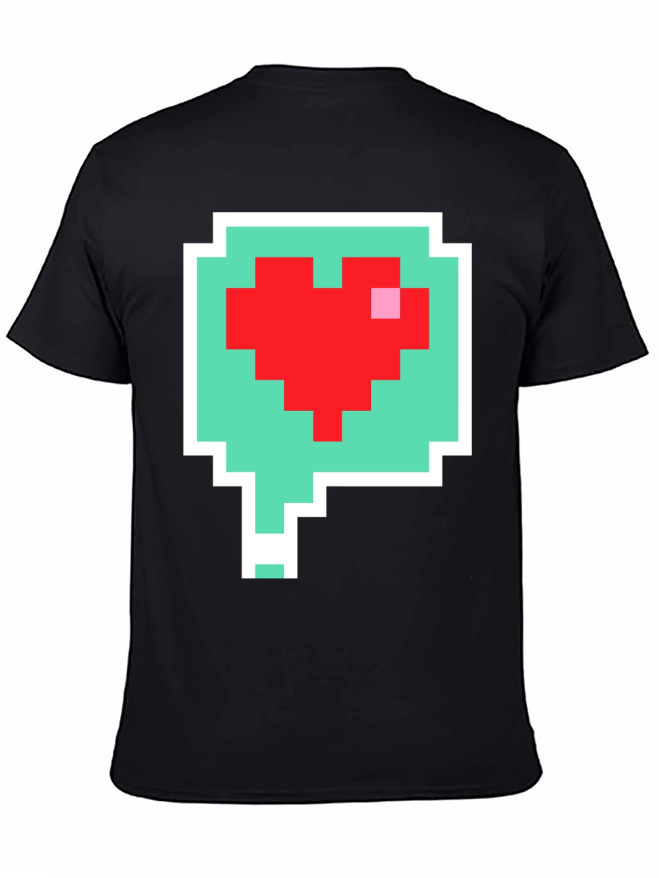 Pixel Heart Speech Bubble T-Shirt