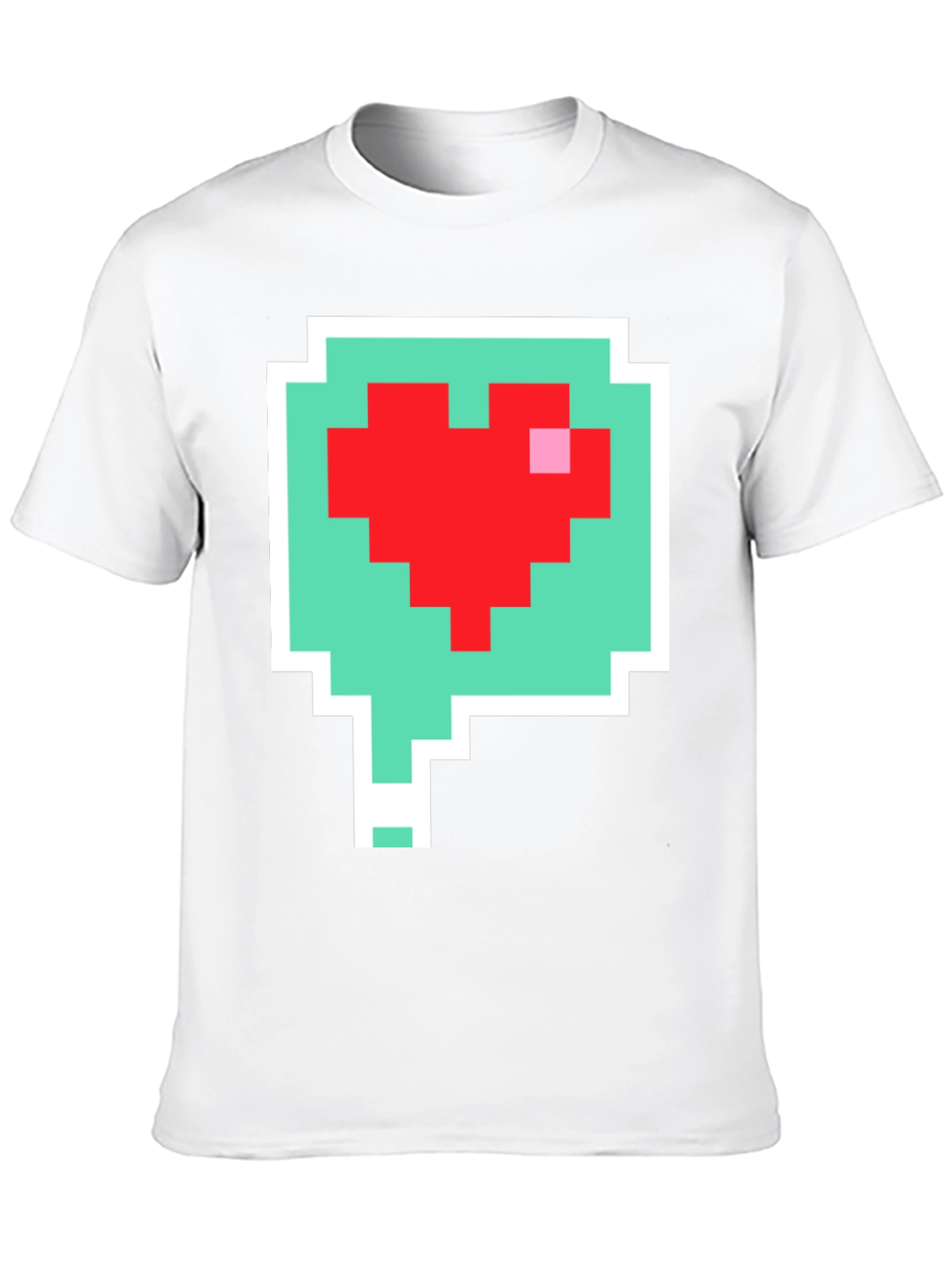 Pixel Heart Speech Bubble T-Shirt