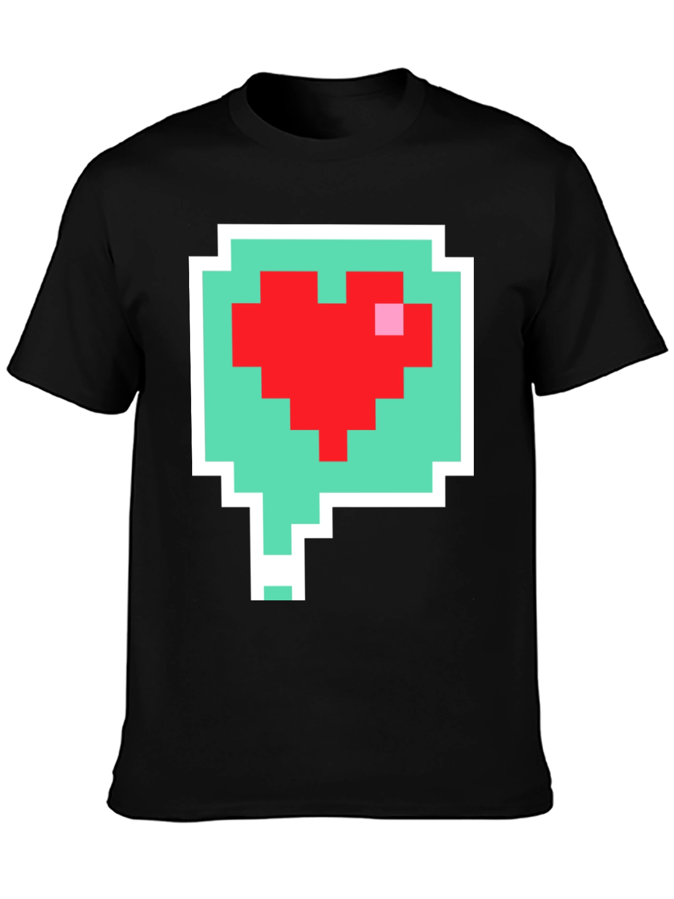 Pixel Heart Speech Bubble T-Shirt