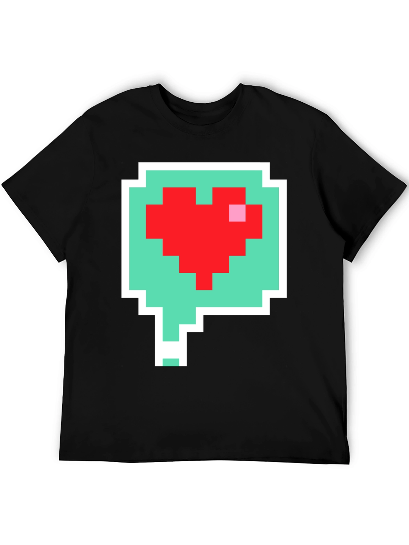 Pixel Heart Speech Bubble T-Shirt
