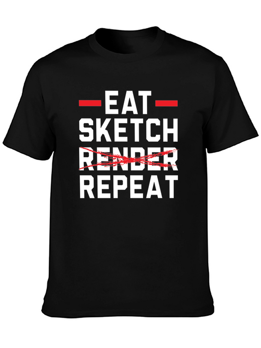Eat Sketch Repeat Graphic Tee