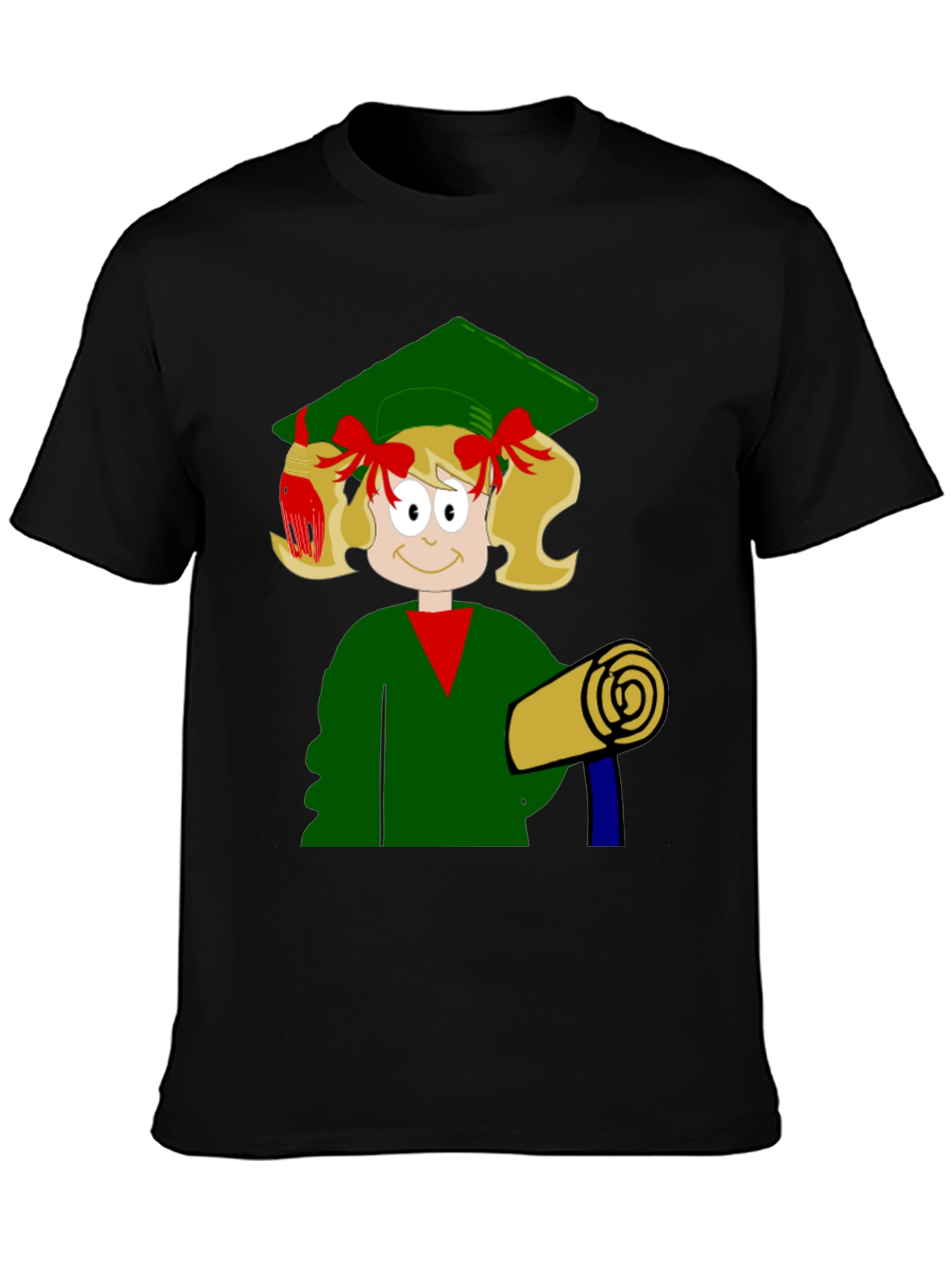 Graduation Girl Cartoon T-Shirt